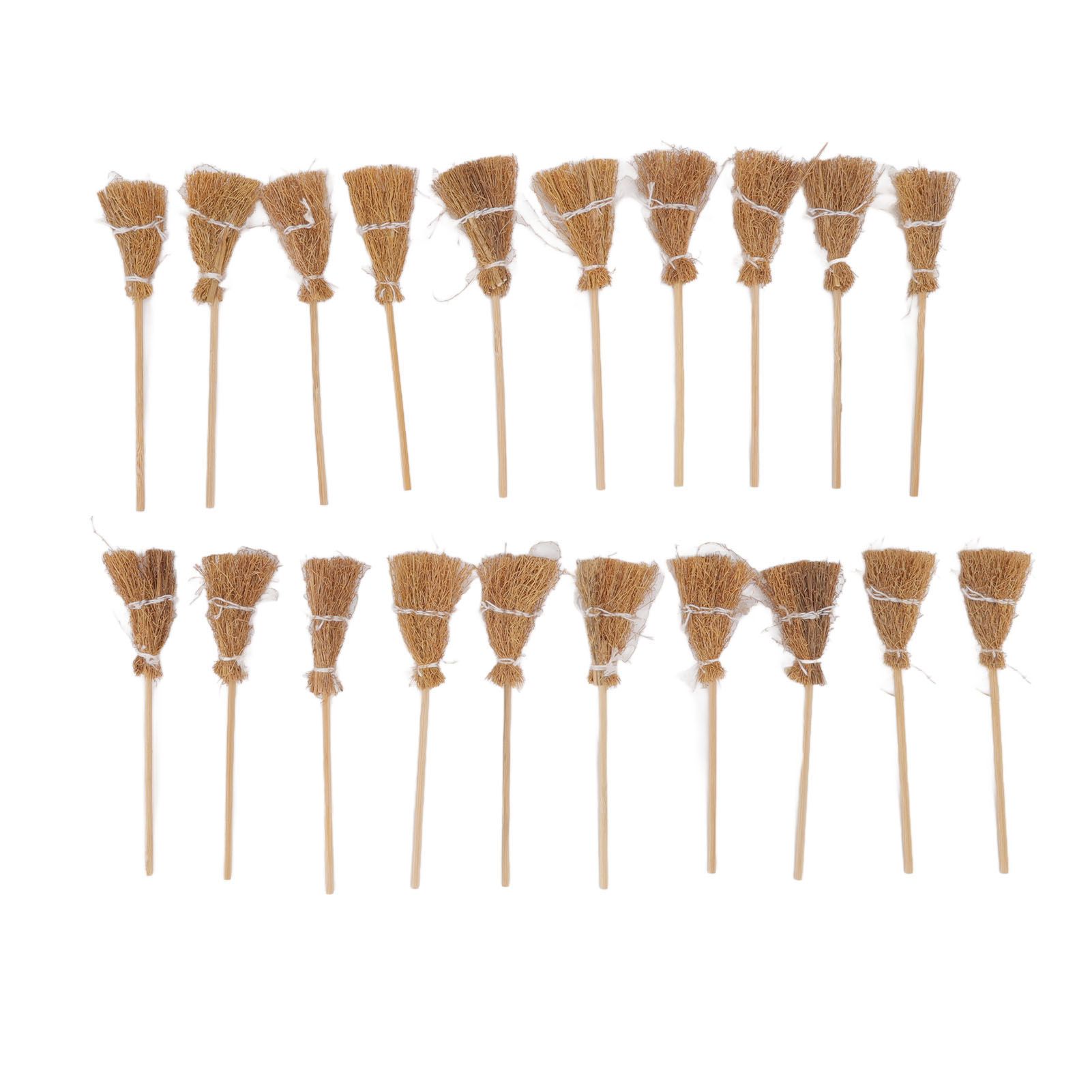 20pcs Mini Witch Broom White Rope Decoration DIY Mini Witch Miniature Witch view 10