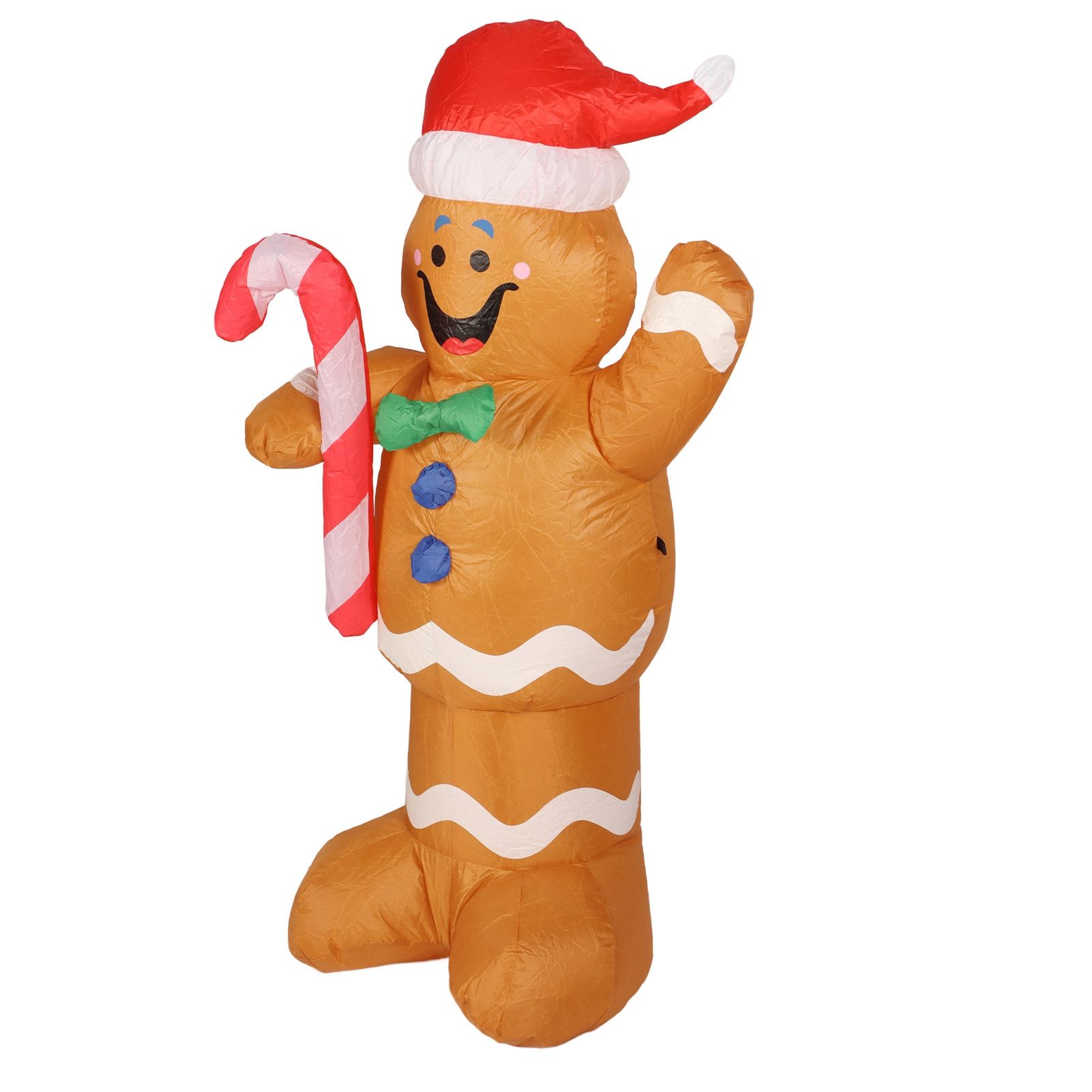 1.5m Height Christmas Inflatables Gingerbread Man with Candy Canes Blow Up view 2