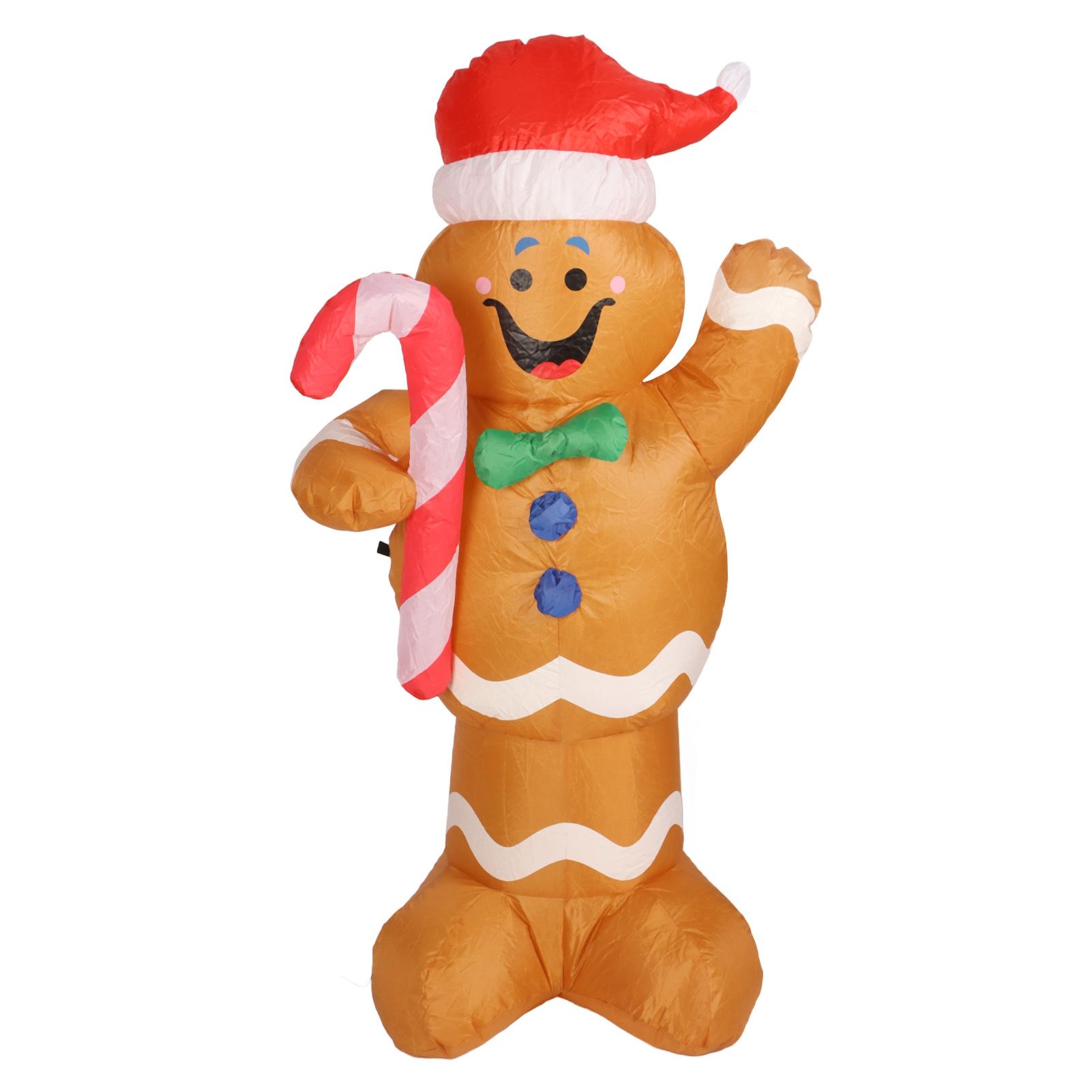 1.5m Height Christmas Inflatables Gingerbread Man with Candy Canes Blow Up view 3