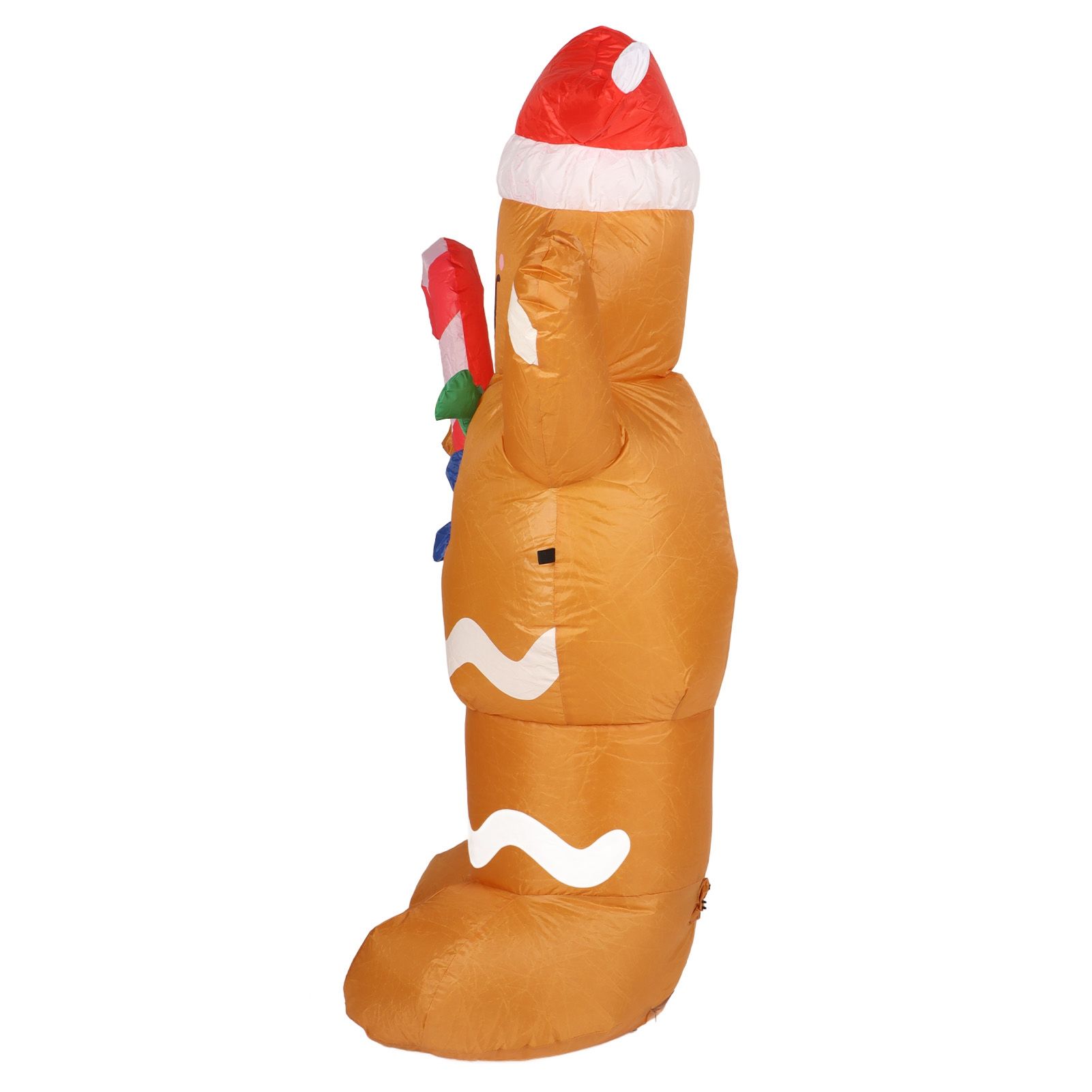 1.5m Height Christmas Inflatables Gingerbread Man with Candy Canes Blow Up view 5
