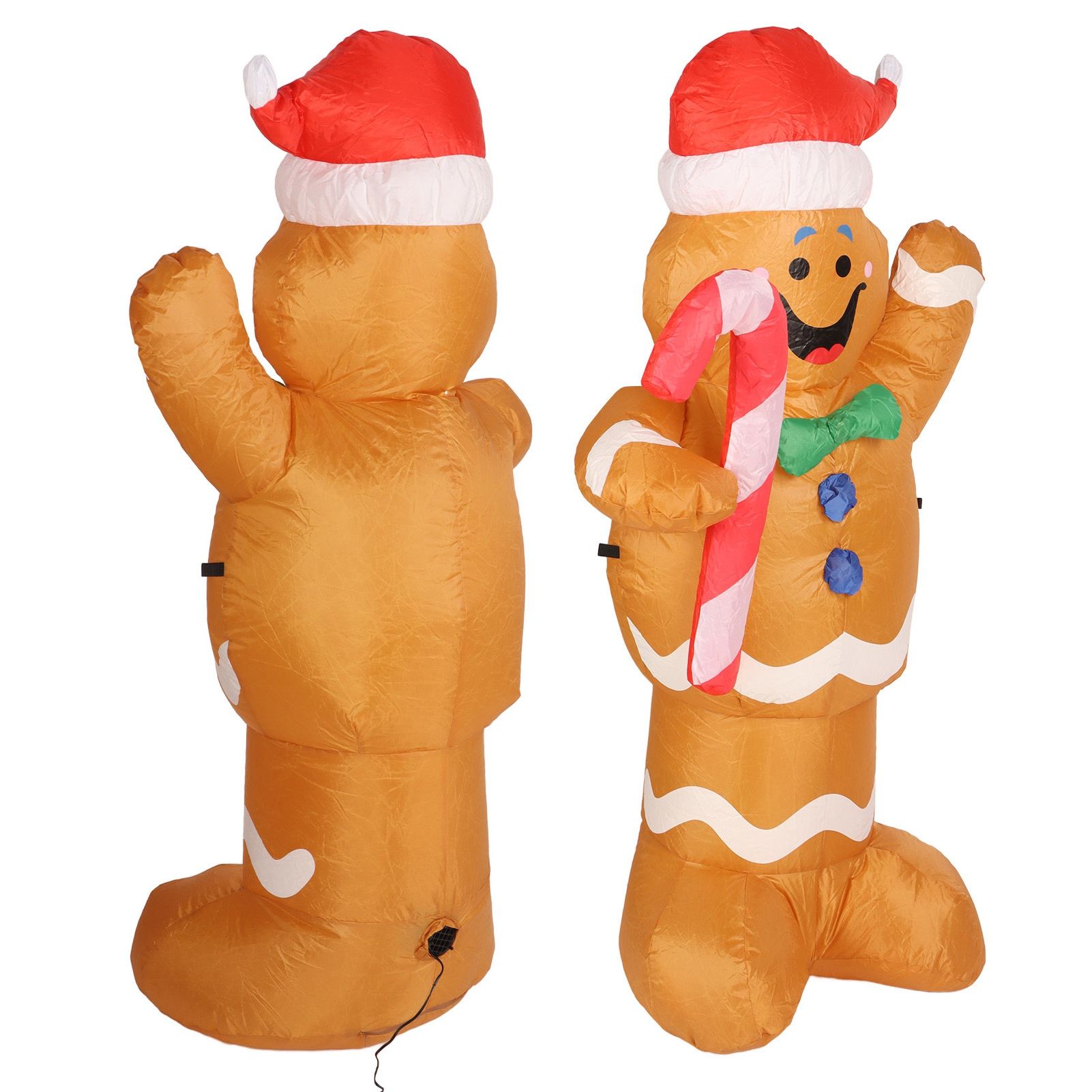 1.5m Height Christmas Inflatables Gingerbread Man with Candy Canes Blow Up view 9