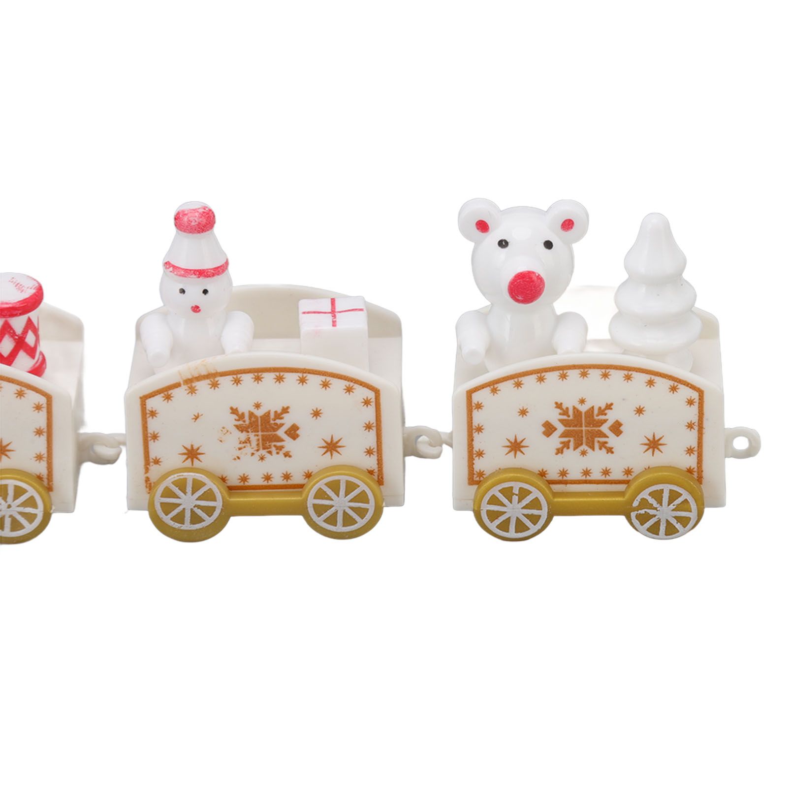3 Sets Small Train Christmas Decorations Exquisite Mini Train Decor Set view 14