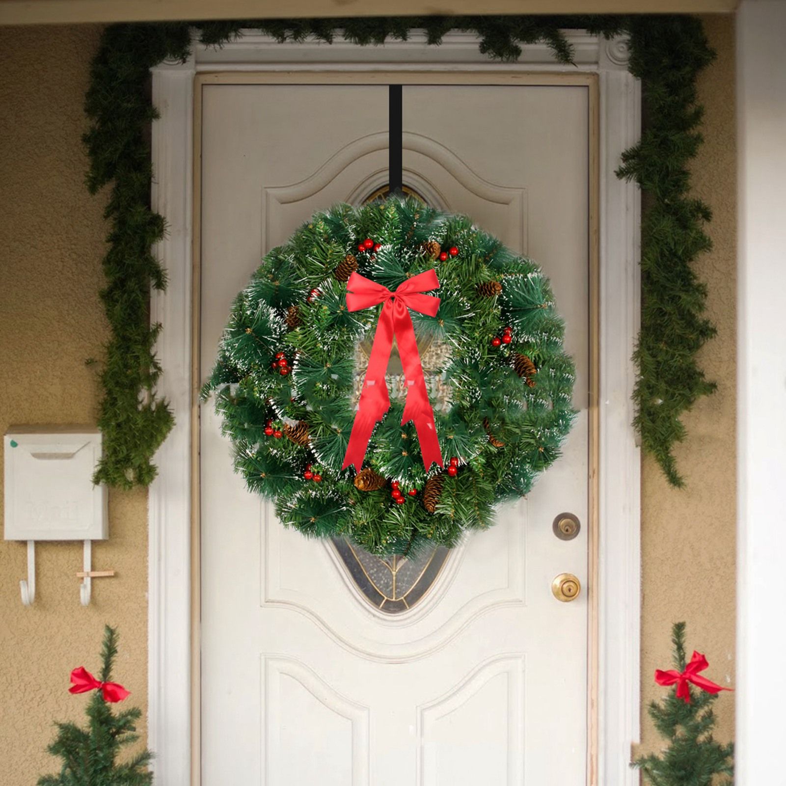 Adjustable Wreath Door Hanger Damage Free Wreaths Hanging Over The Door Hooks view 9
