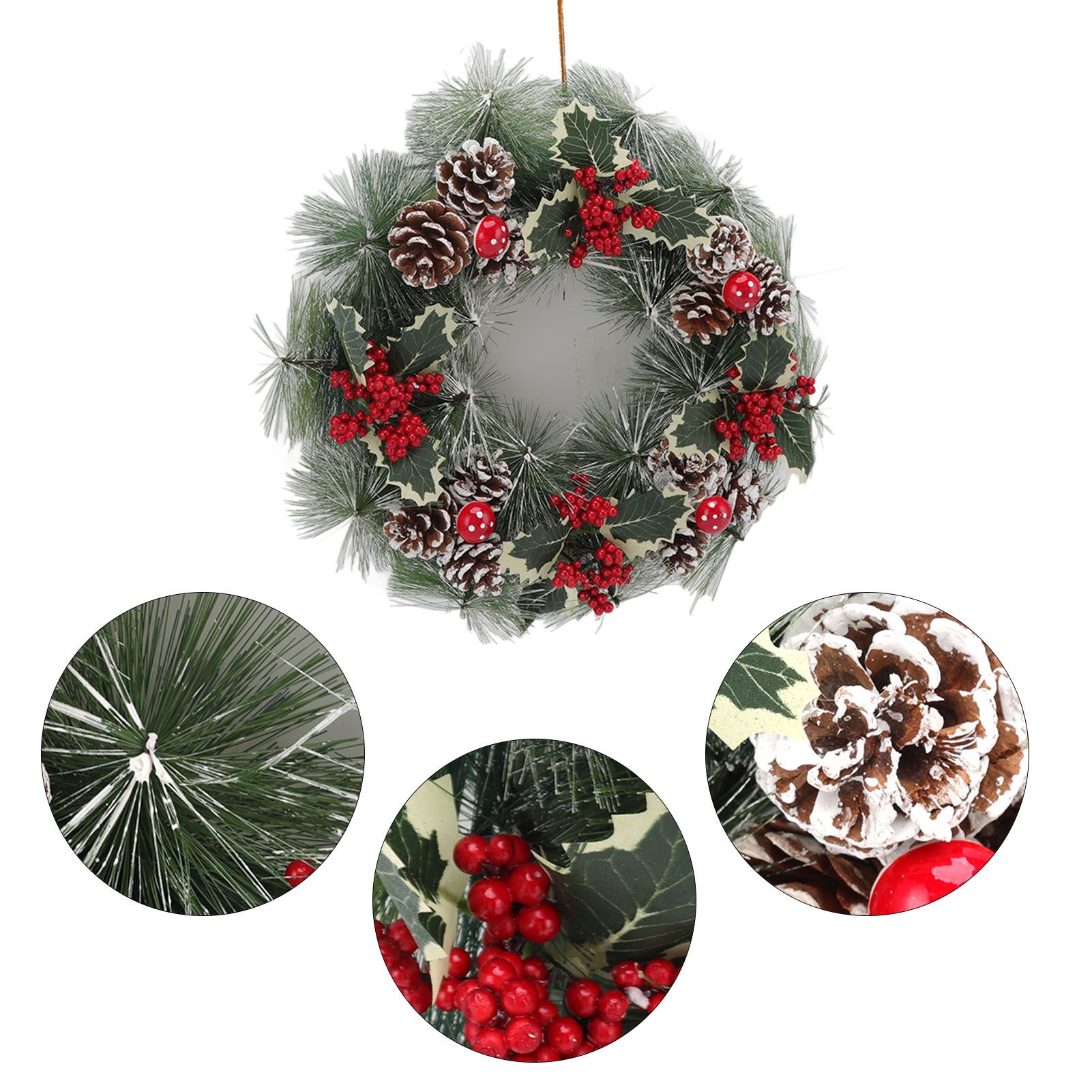 Christmas Garland Vivid Lifelike Pine Needles Christmas Decorative Garland for view 11
