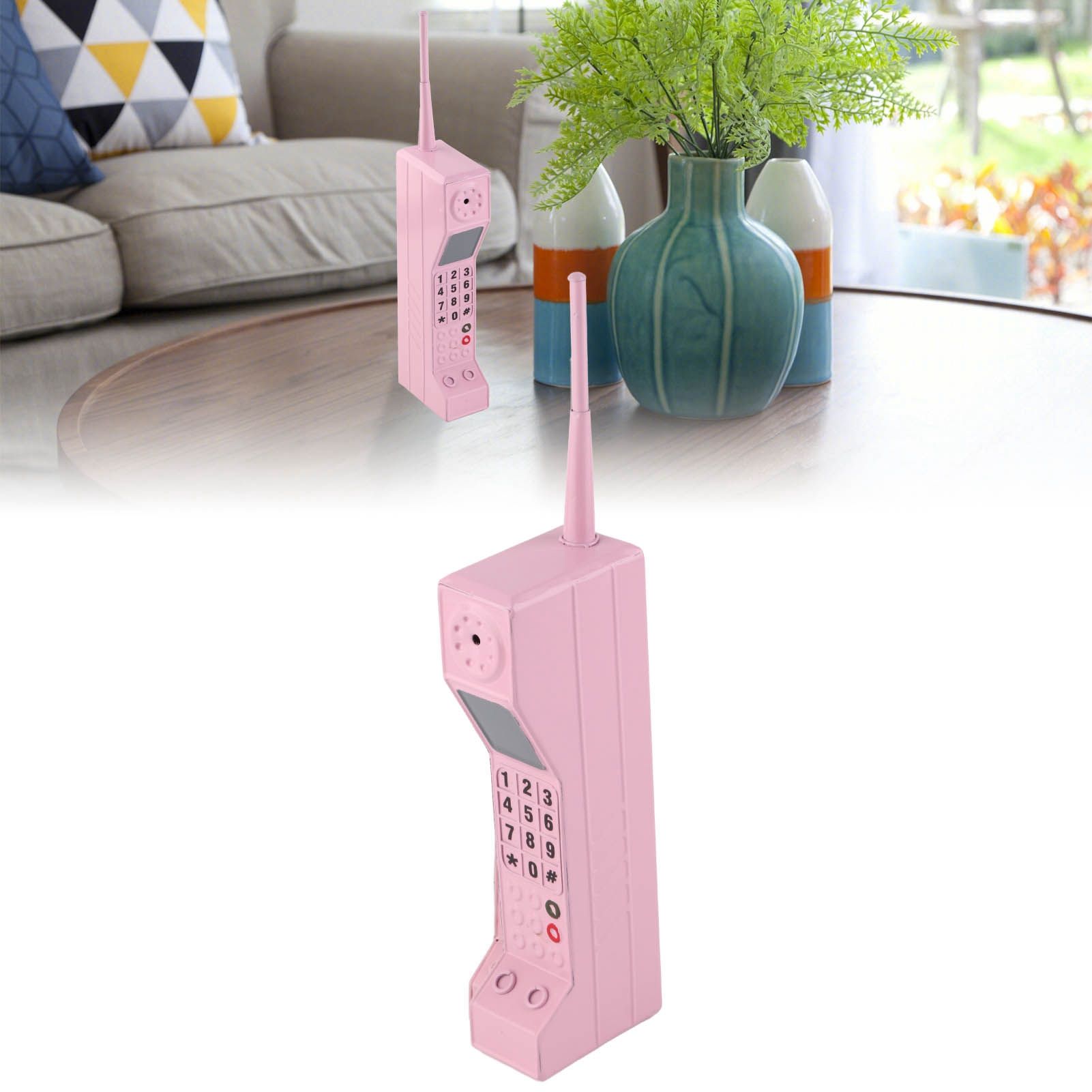 Retro Cell Phone Ornament Iron Material Vivid Lightweight Portable Decorative view 12