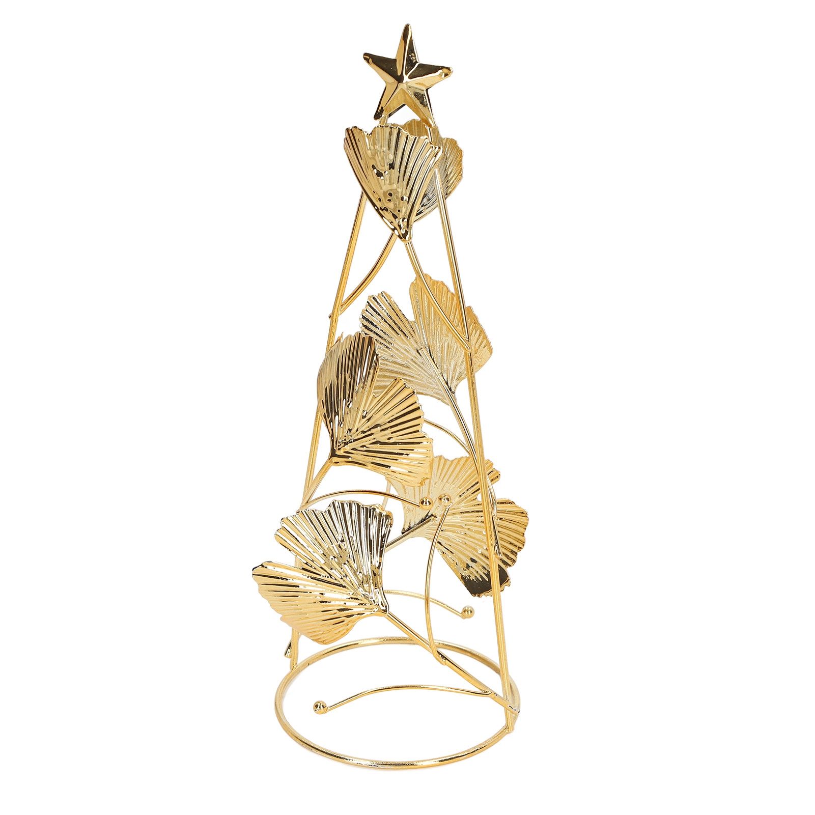 Christmas Tree Candlesticks Gold Iron Small Round Cup Xmas Light Candle view 3