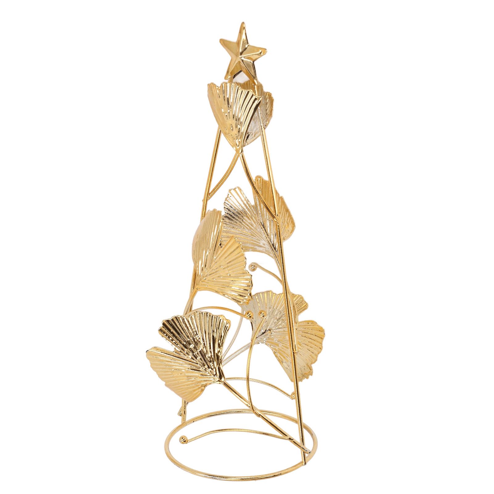 Christmas Tree Candlesticks Gold Iron Small Round Cup Xmas Light Candle view 10