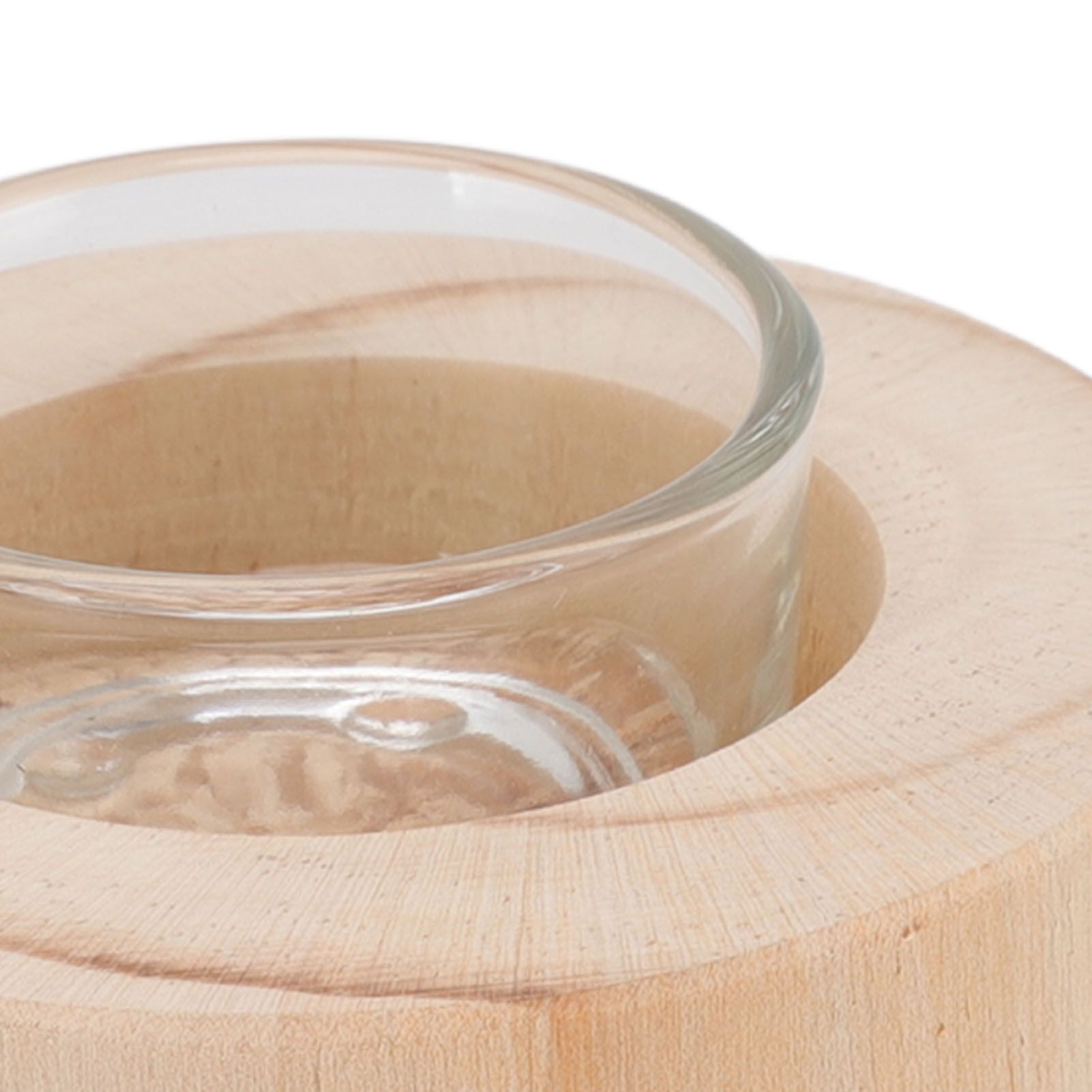 3Pcs Wooden Candle Cup Holders Low Medium High Simple Wooden Candlestick for view 15