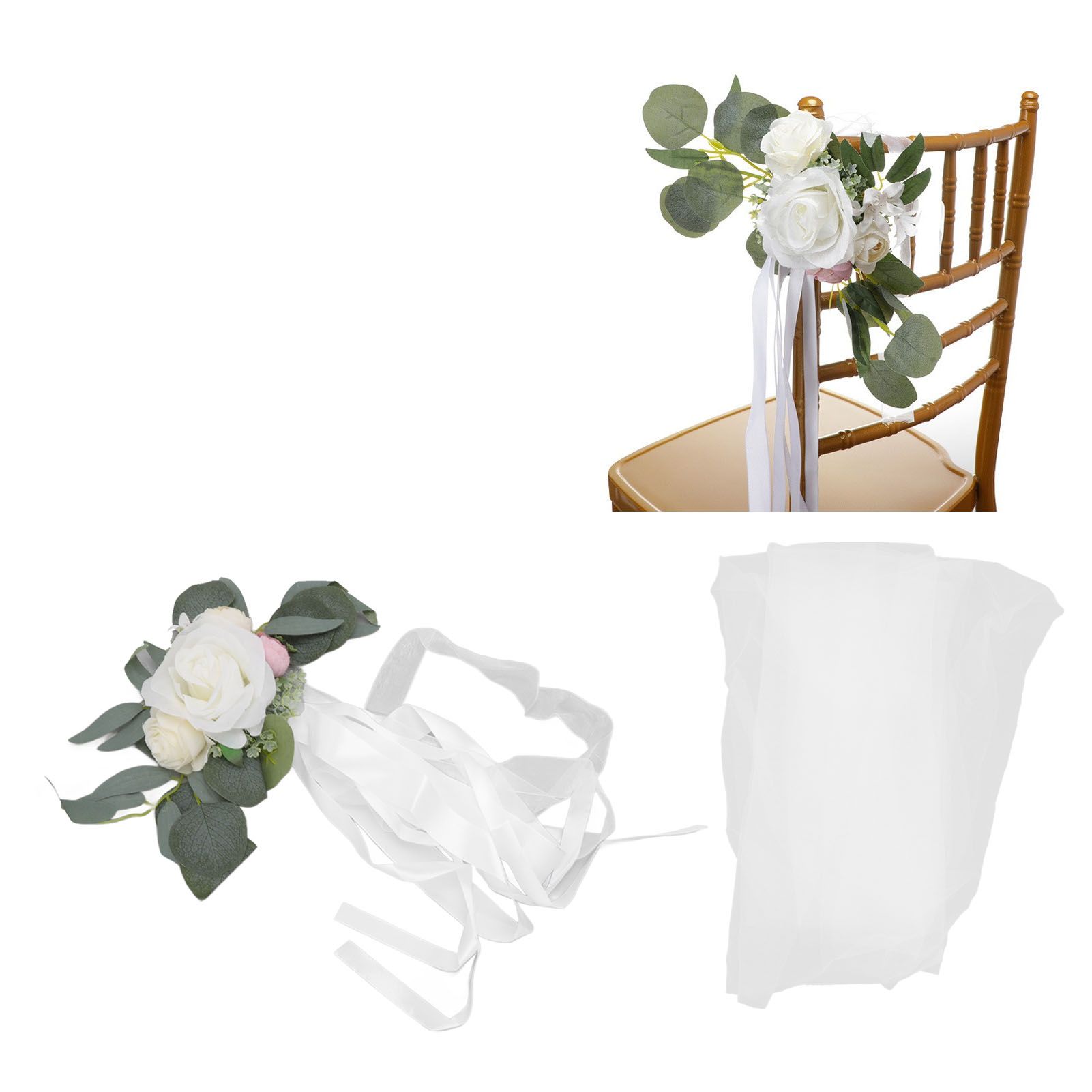 Chair Back Flower Simple Style Attractive Decorative Vivid Beautiful view 11