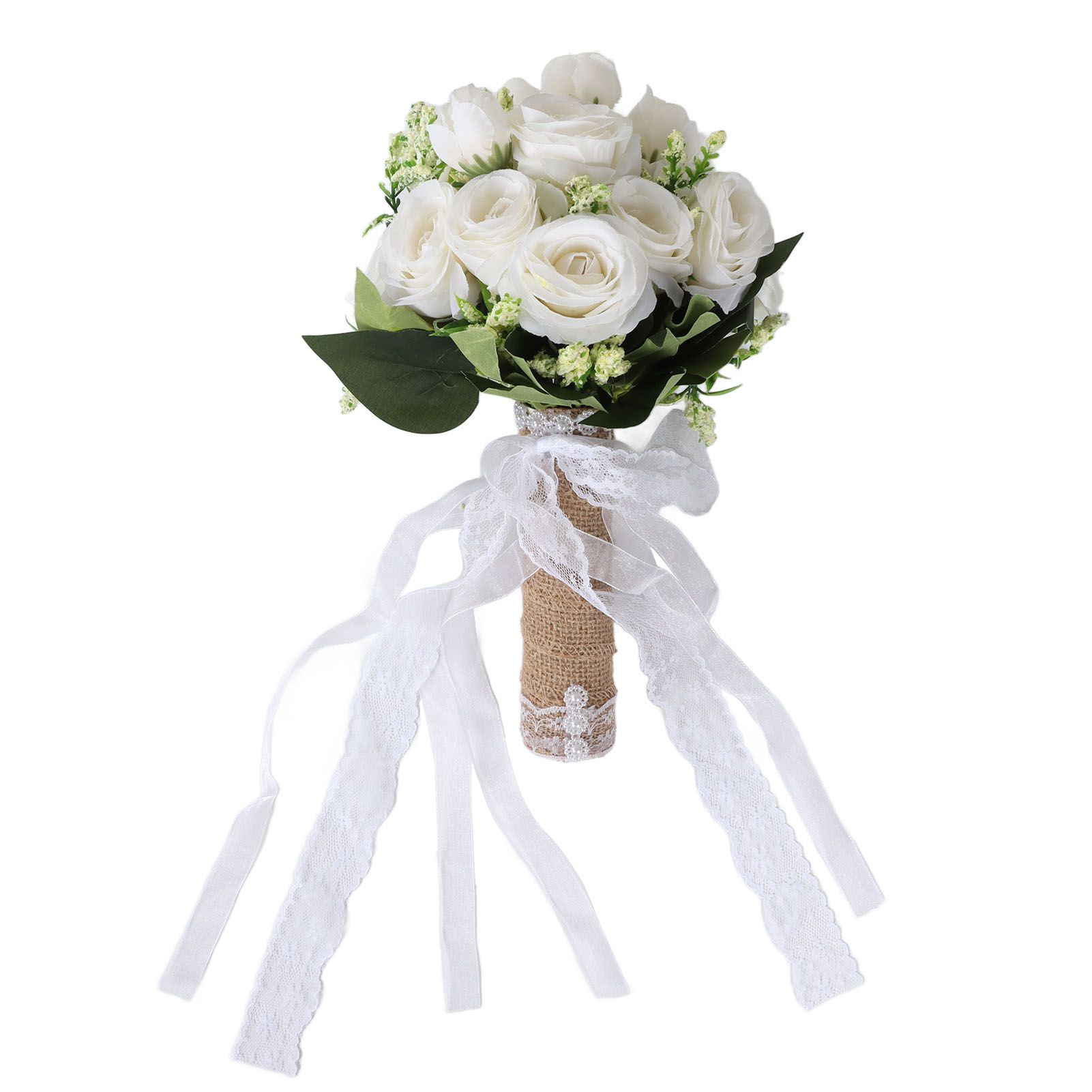 Holding Flowers Artificial Lifelike Modern Elegant Decorative Bridal Bouquet view 2