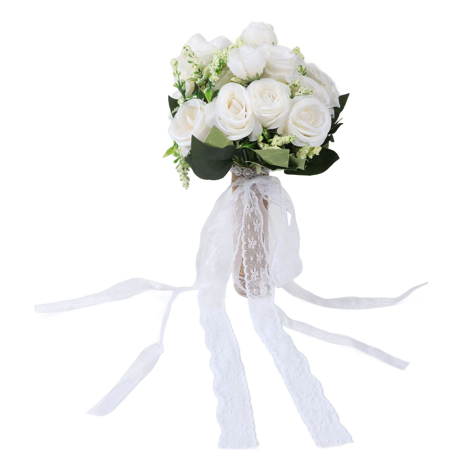 Holding Flowers Artificial Lifelike Modern Elegant Decorative Bridal Bouquet view 5