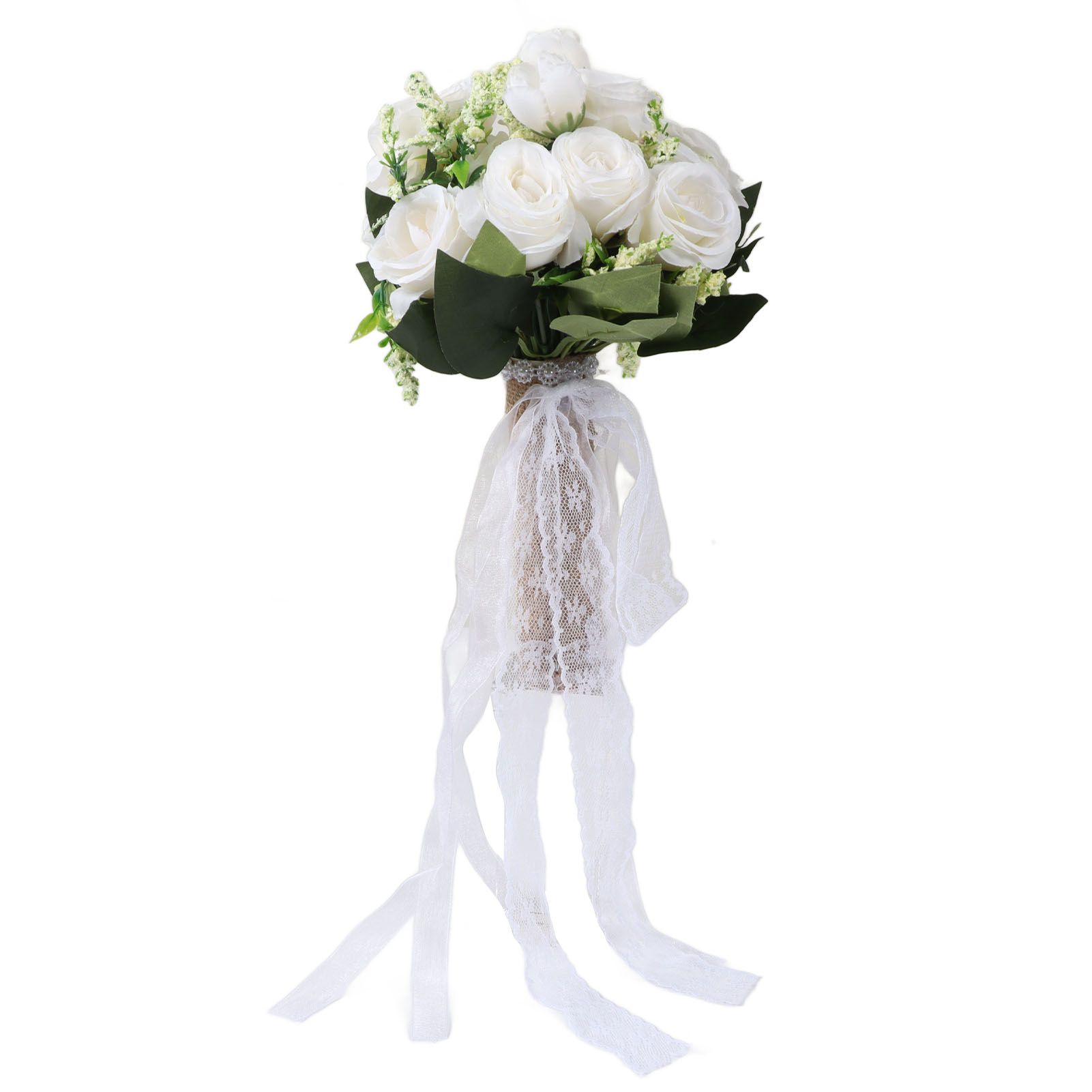Holding Flowers Artificial Lifelike Modern Elegant Decorative Bridal Bouquet view 6
