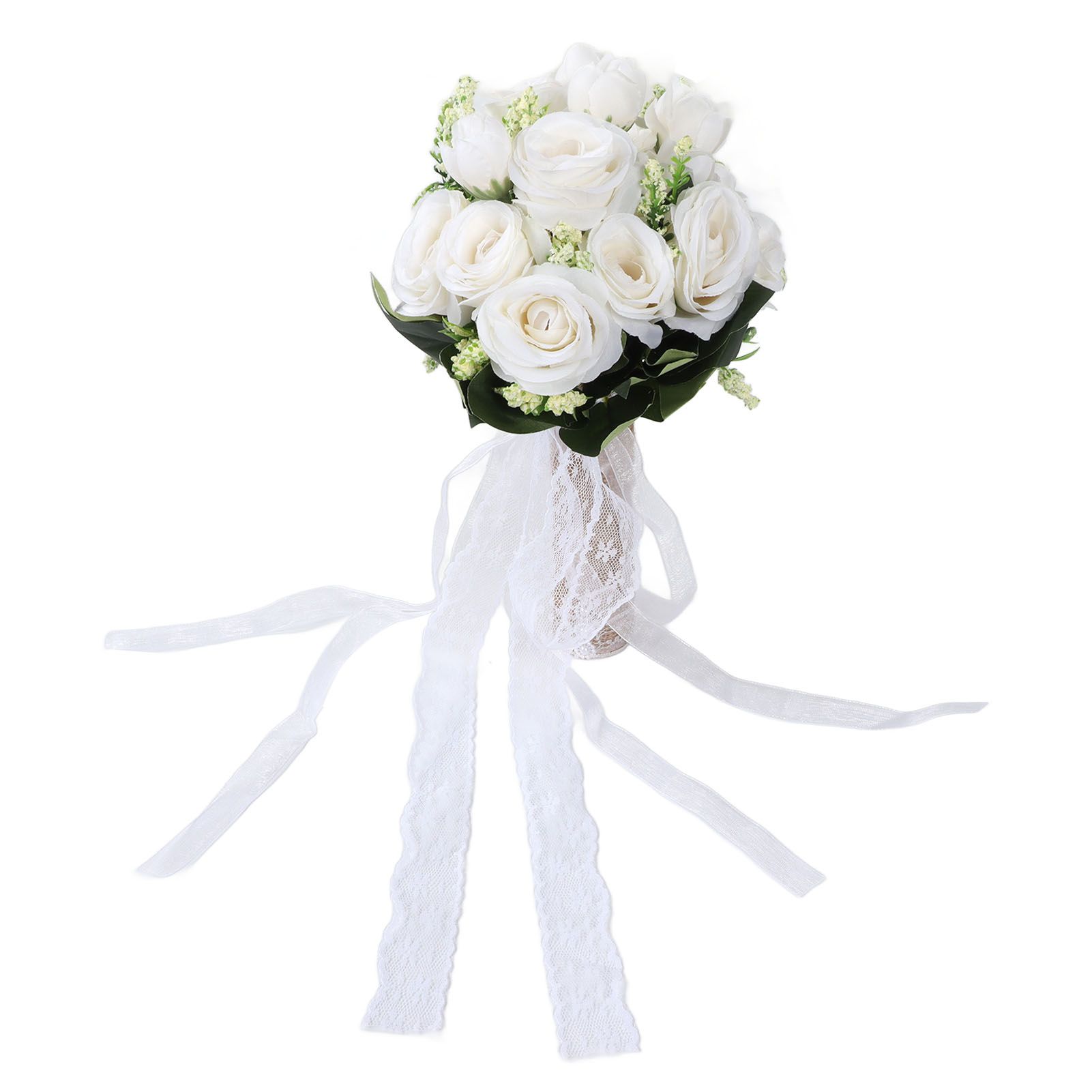 Holding Flowers Artificial Lifelike Modern Elegant Decorative Bridal Bouquet view 10