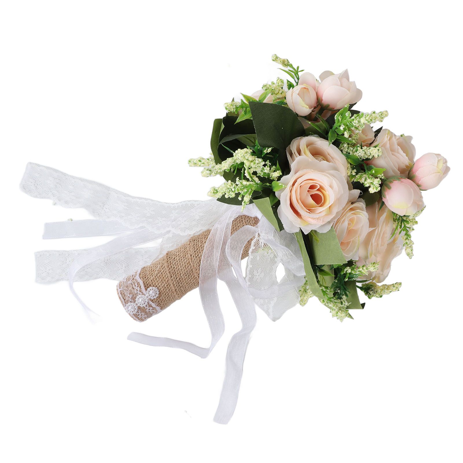 Holding Flowers Artificial Lifelike Modern Elegant Decorative Bridal Bouquet view 2