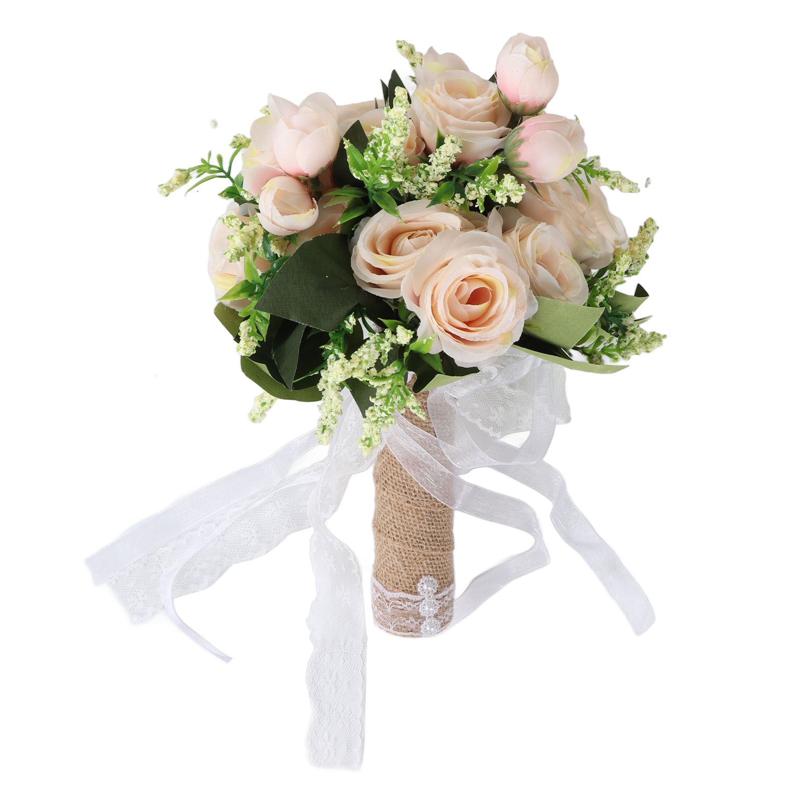 Holding Flowers Artificial Lifelike Modern Elegant Decorative Bridal Bouquet view 3