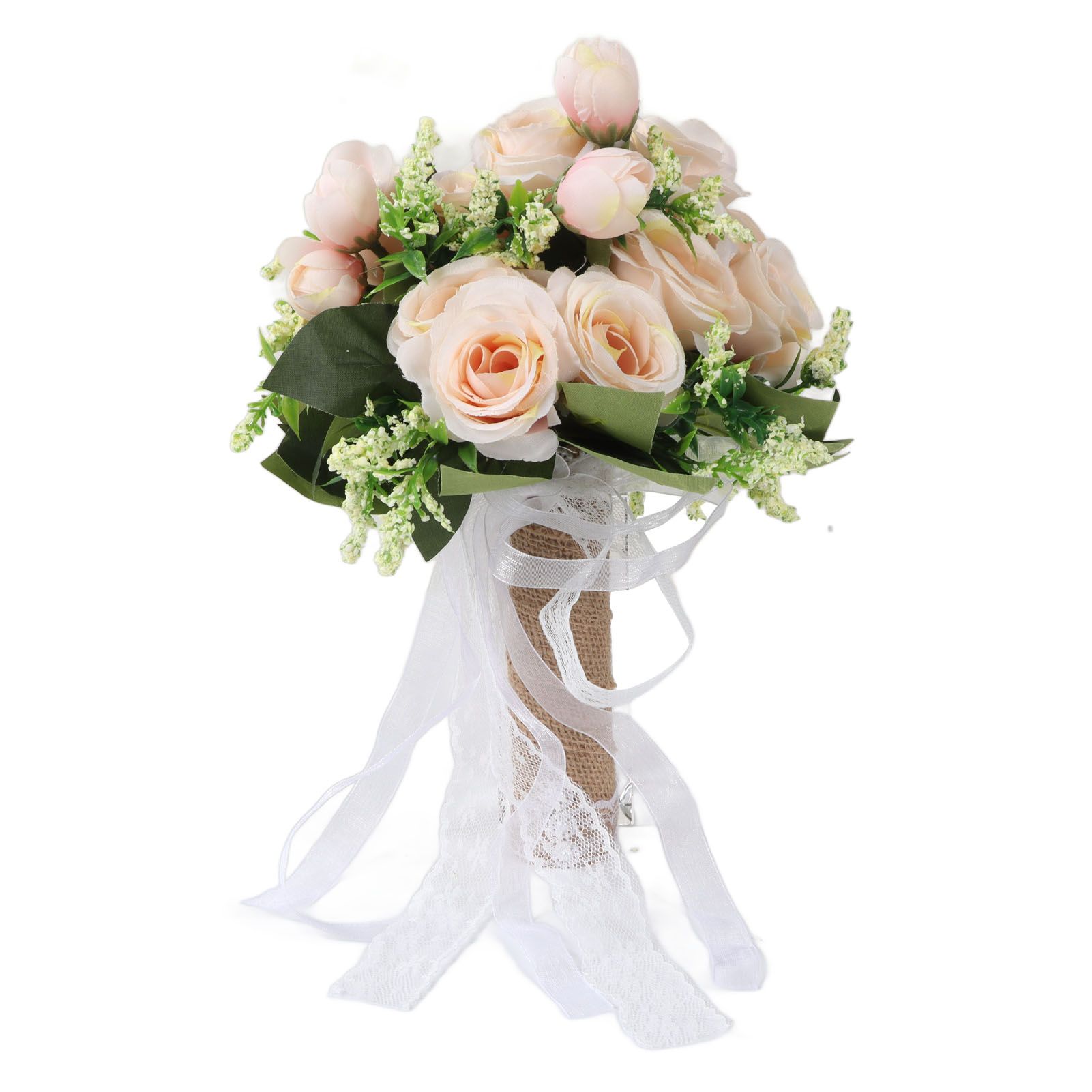 Holding Flowers Artificial Lifelike Modern Elegant Decorative Bridal Bouquet view 5