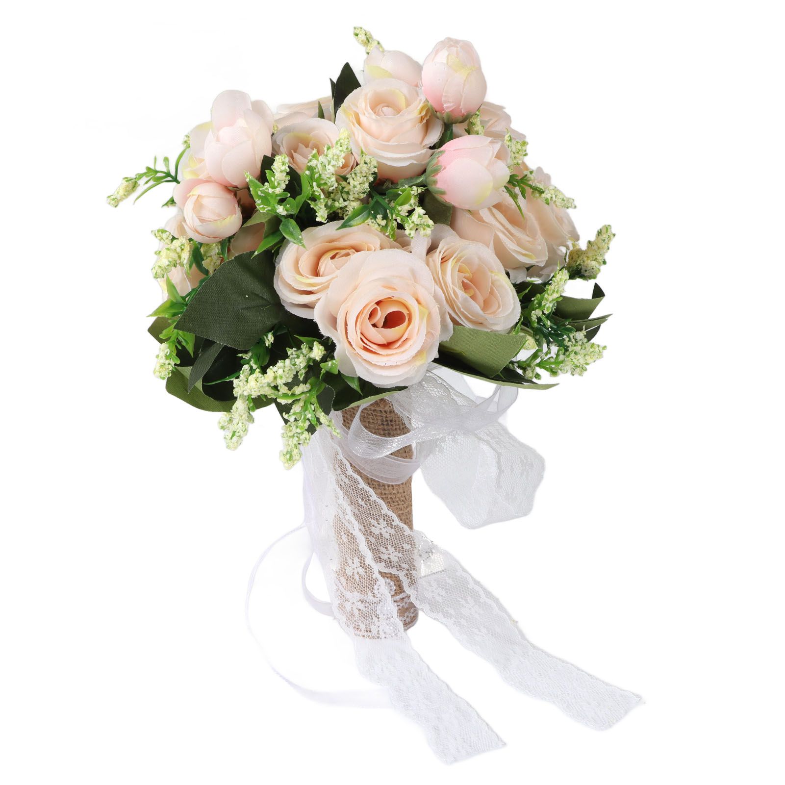 Holding Flowers Artificial Lifelike Modern Elegant Decorative Bridal Bouquet view 6