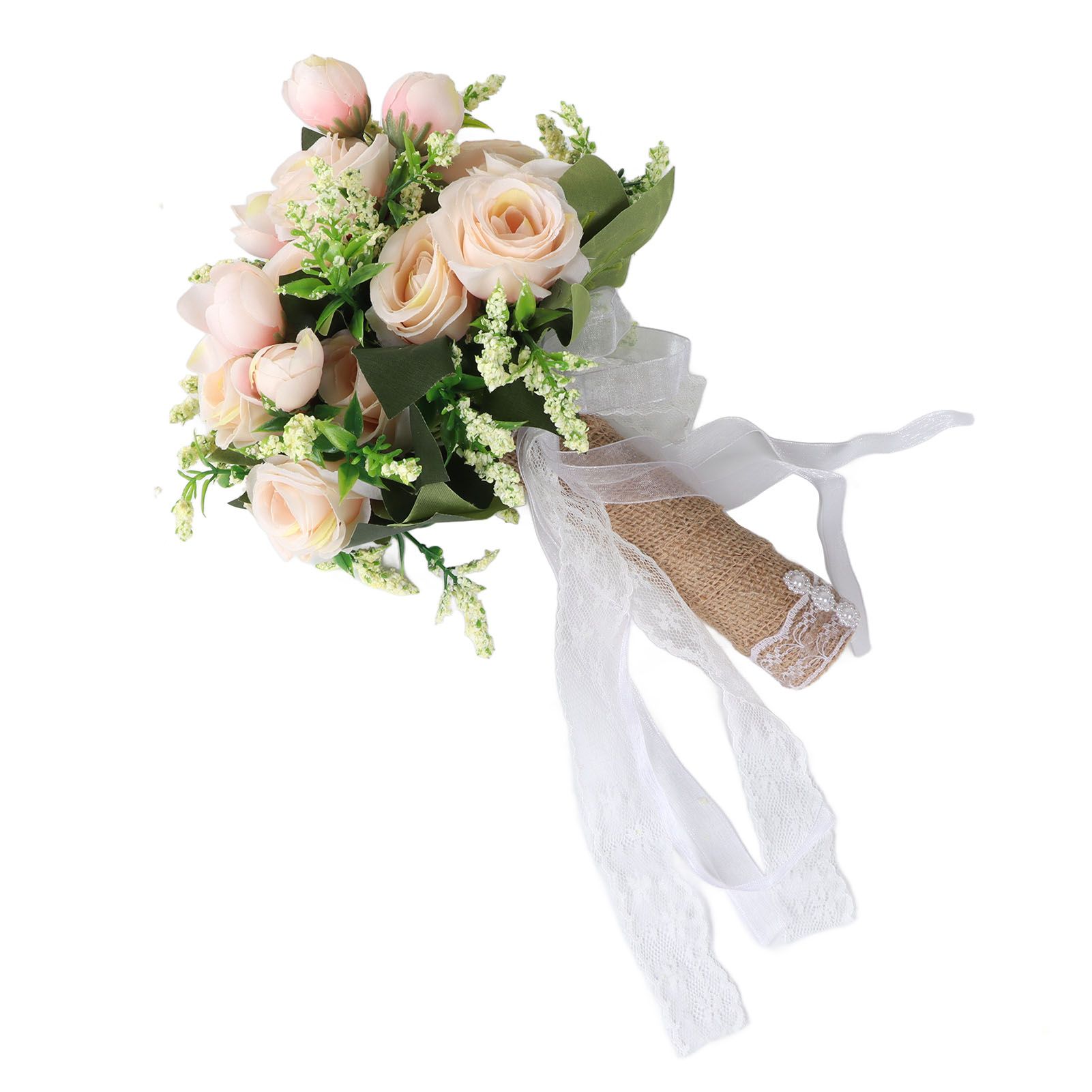 Holding Flowers Artificial Lifelike Modern Elegant Decorative Bridal Bouquet view 7