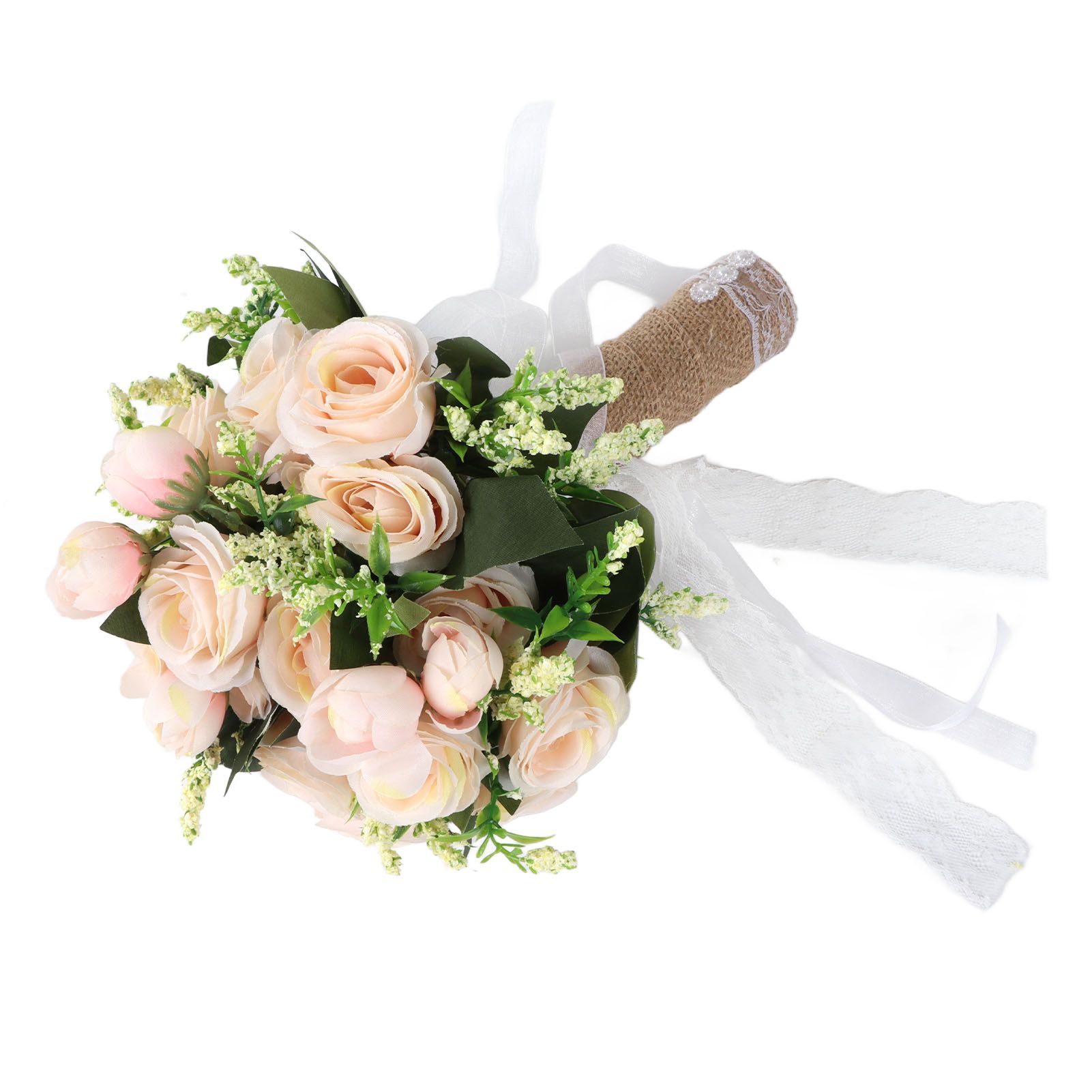 Holding Flowers Artificial Lifelike Modern Elegant Decorative Bridal Bouquet view 8