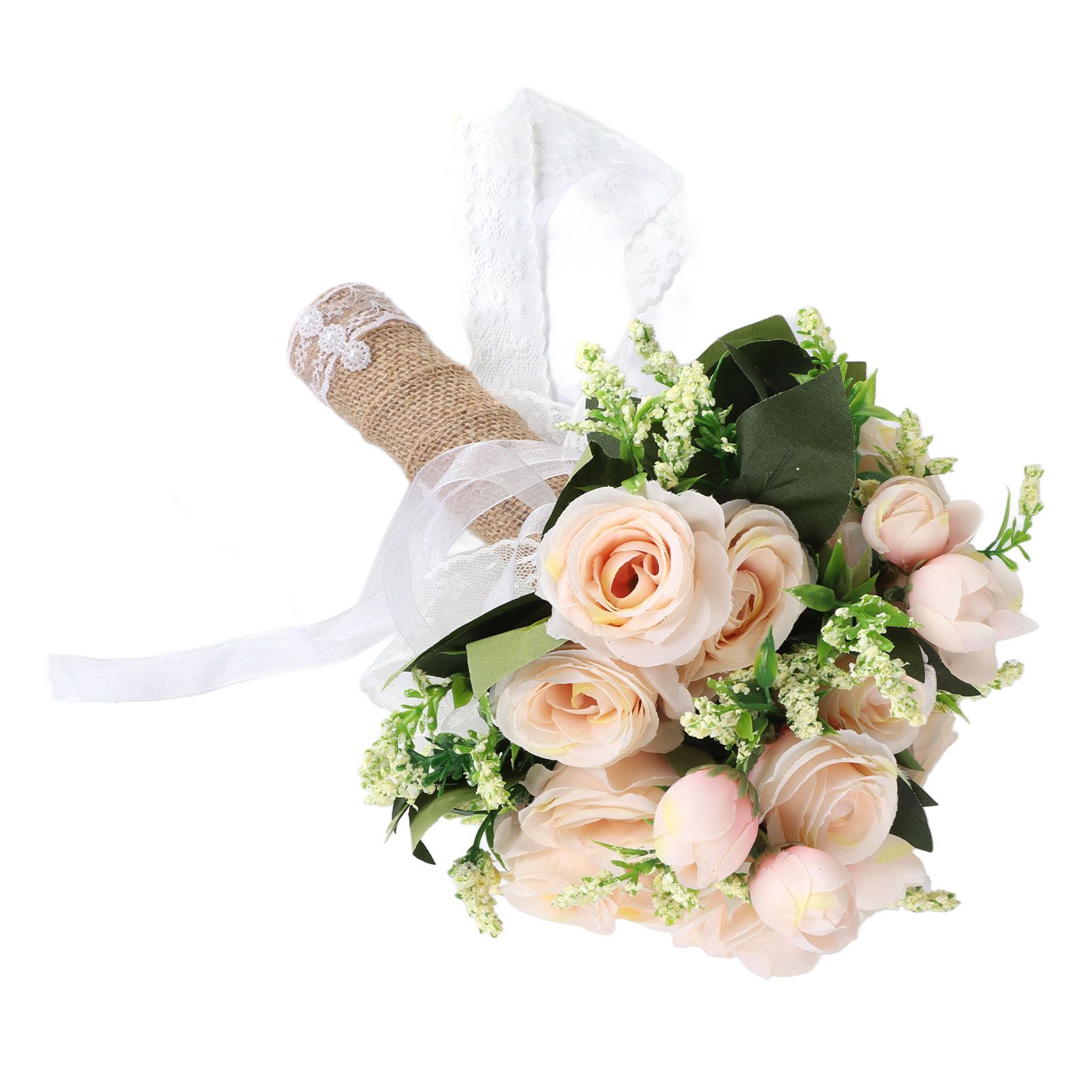 Holding Flowers Artificial Lifelike Modern Elegant Decorative Bridal Bouquet view 9