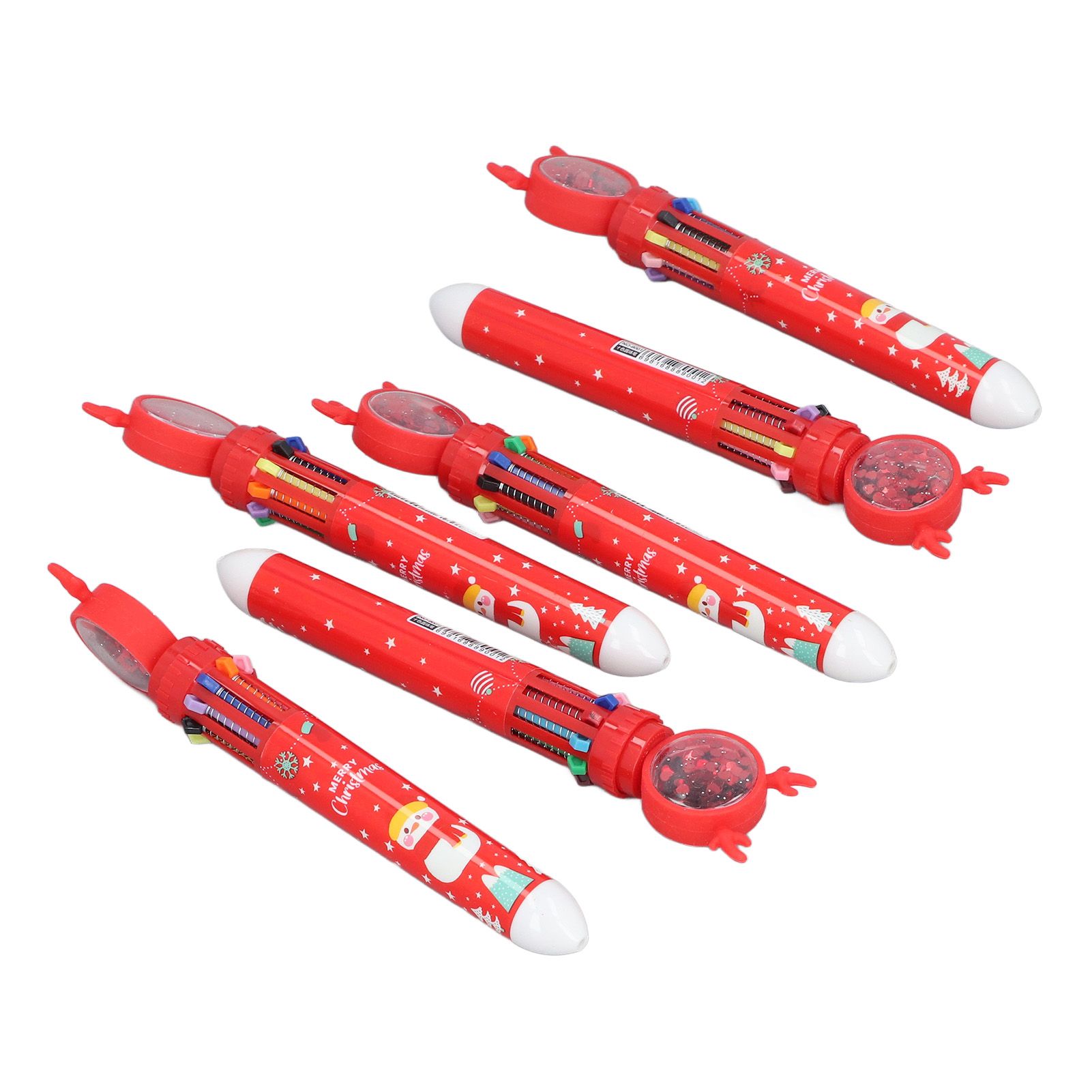 6pcs Christmas Ballpoint Pen 10 Colors Innovative Christmas Press Ballpoint view 5