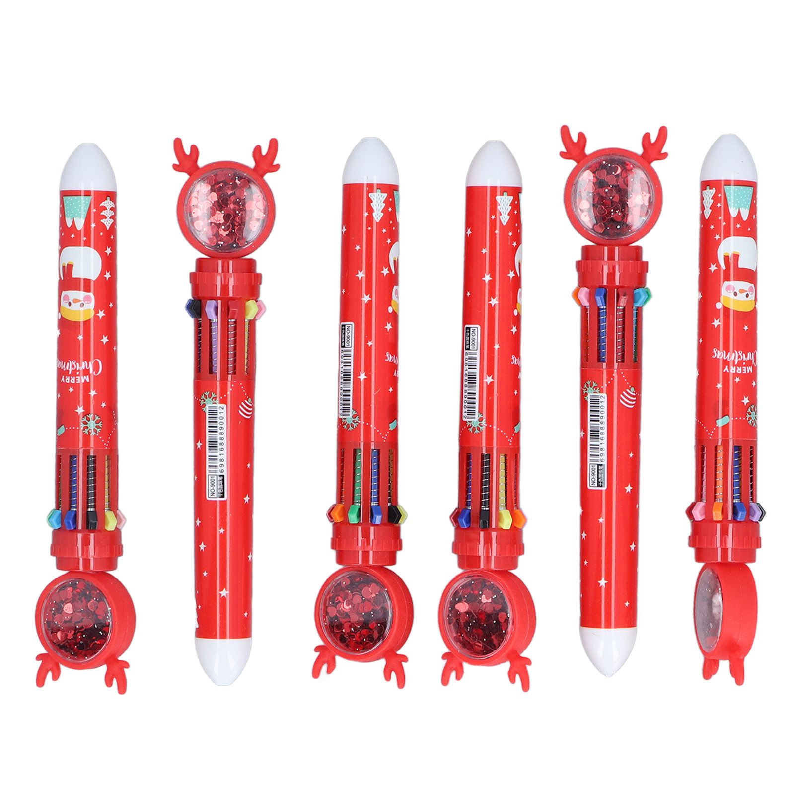 6pcs Christmas Ballpoint Pen 10 Colors Innovative Christmas Press Ballpoint view 7