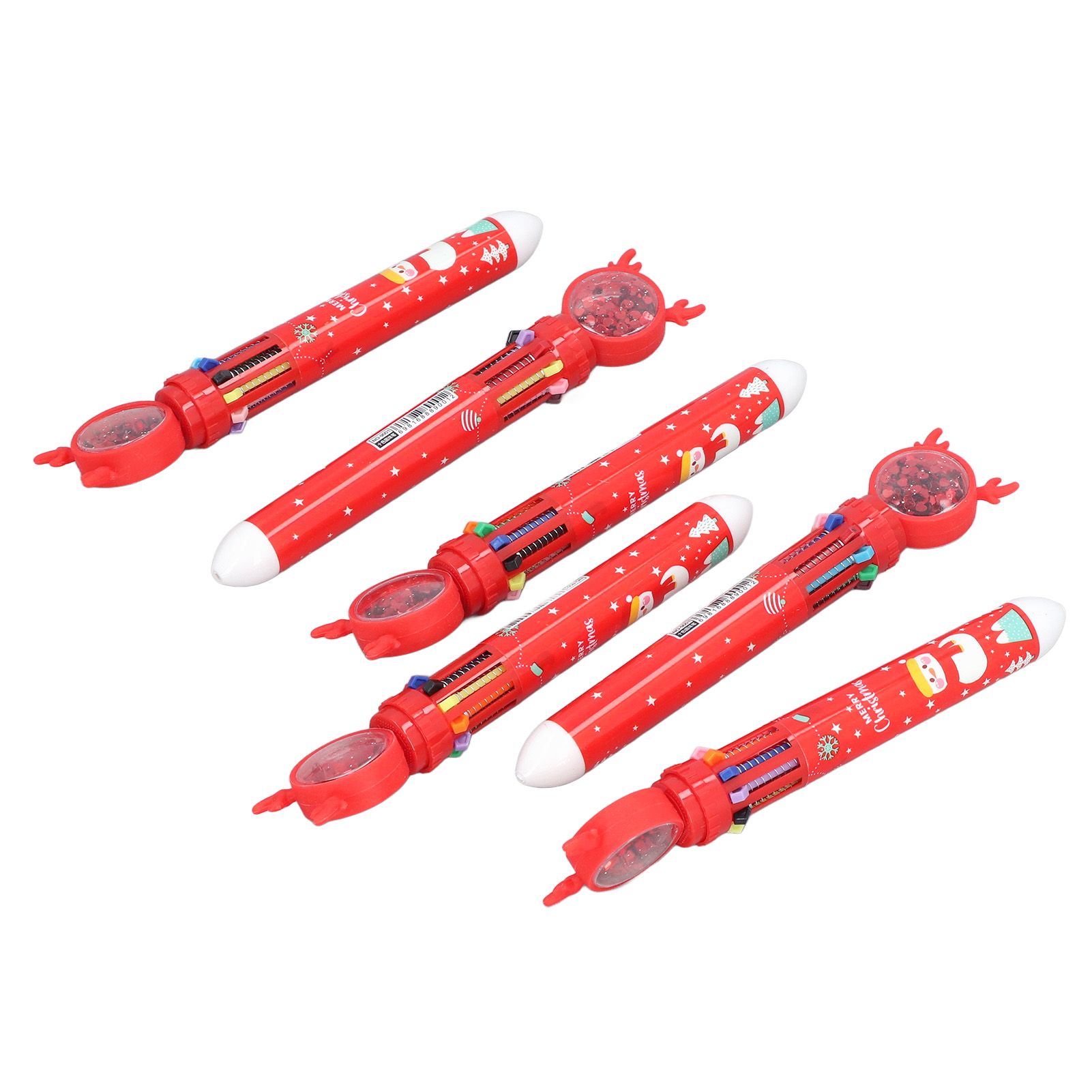 6pcs Christmas Ballpoint Pen 10 Colors Innovative Christmas Press Ballpoint view 8