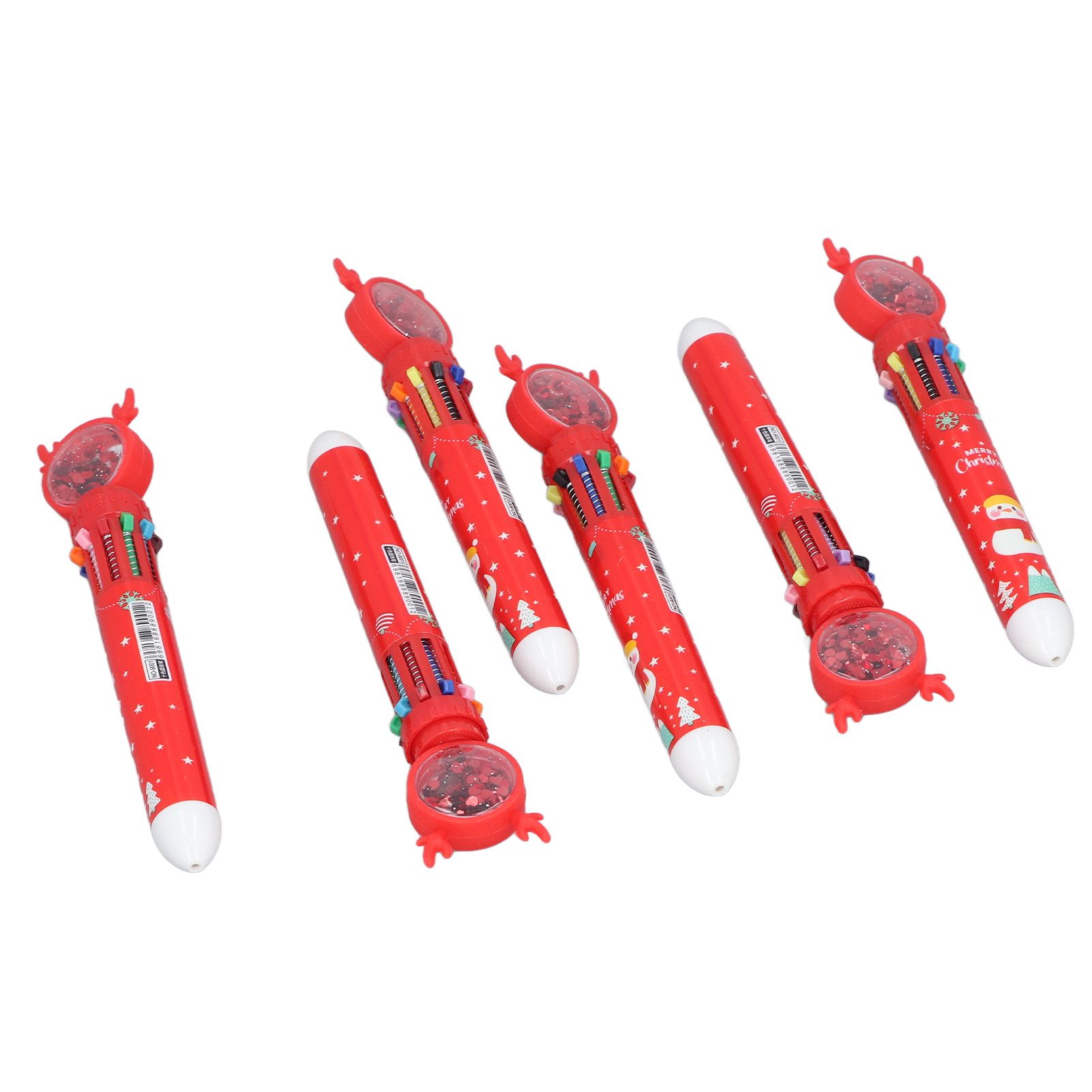 6pcs Christmas Ballpoint Pen 10 Colors Innovative Christmas Press Ballpoint view 9