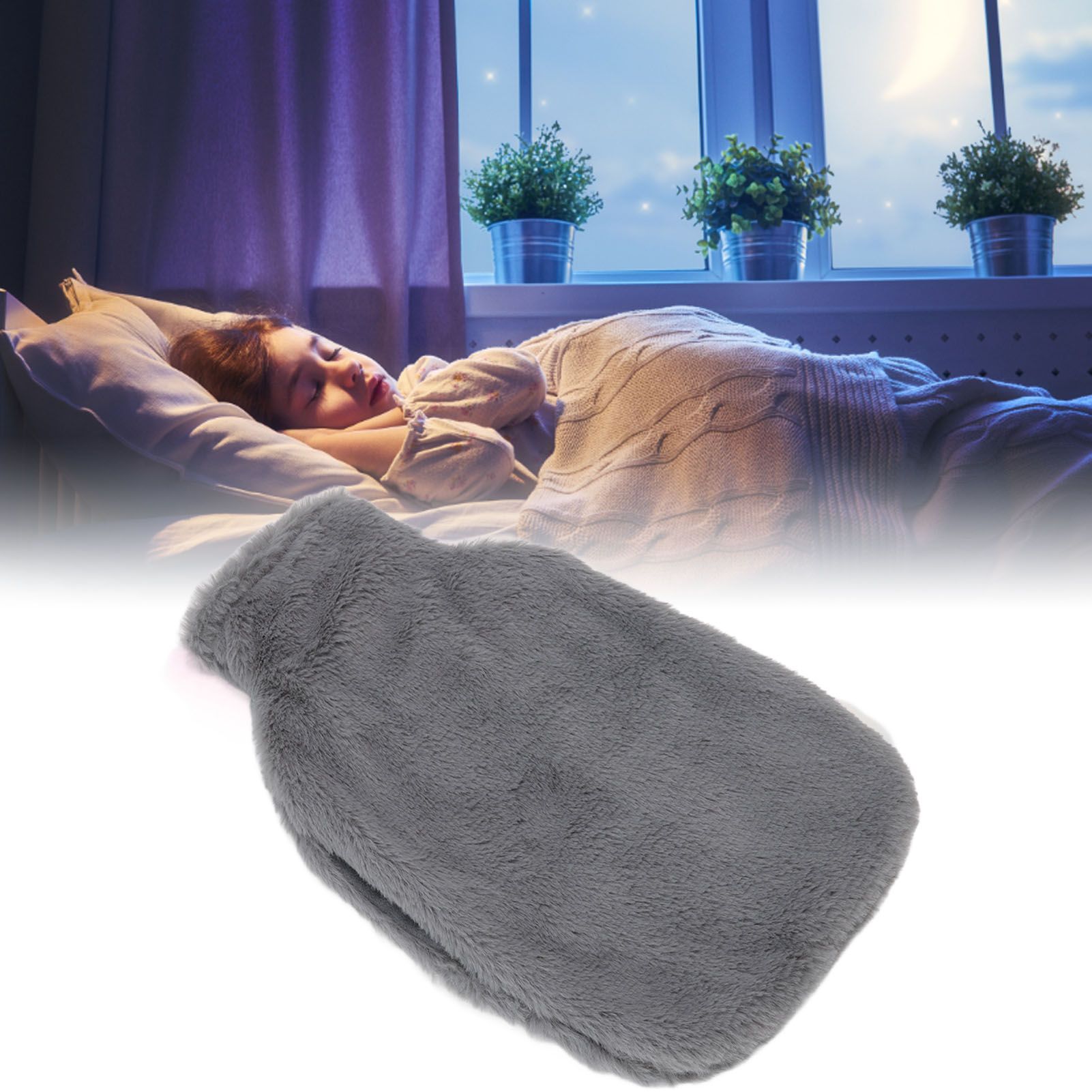 2000ML Hot Water Jug Bag Rubber Double Sided Hand Inserted Large view 12