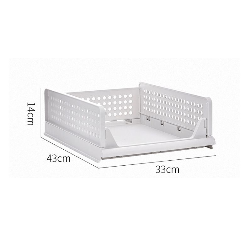 Wardrobe Foldable Storage Basket Layered Divider Drawer Rack Stackable Clothes view 2