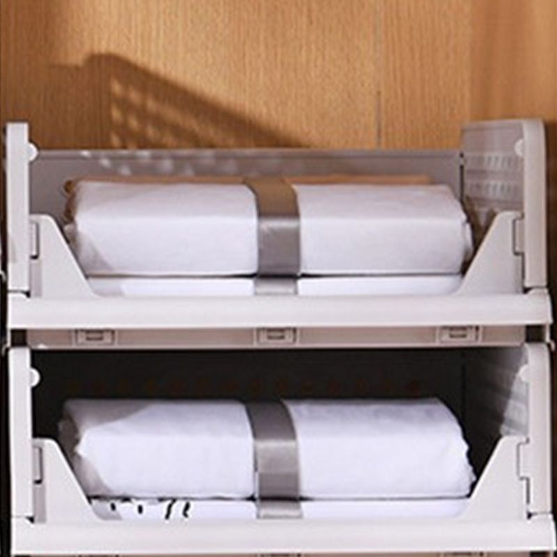 Wardrobe Foldable Storage Basket Layered Divider Drawer Rack Stackable Clothes view 5