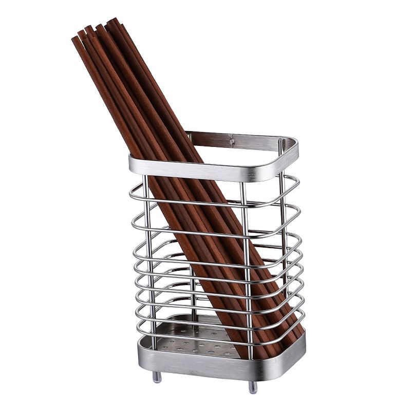 Utensil Holder Drying Rack Stainless Steel Draining Basket Wall Mount No — image 1