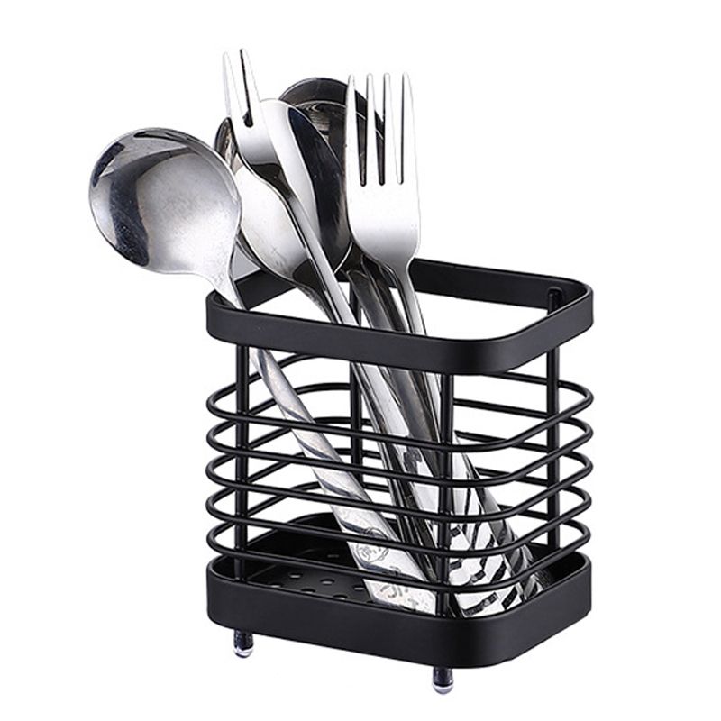 Utensil Holder Drying Rack Stainless Steel Draining Basket Wall Mount No — image 1