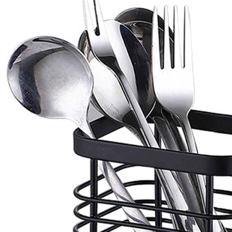 Utensil Holder Drying Rack Stainless Steel Draining Basket Wall Mount No view 3