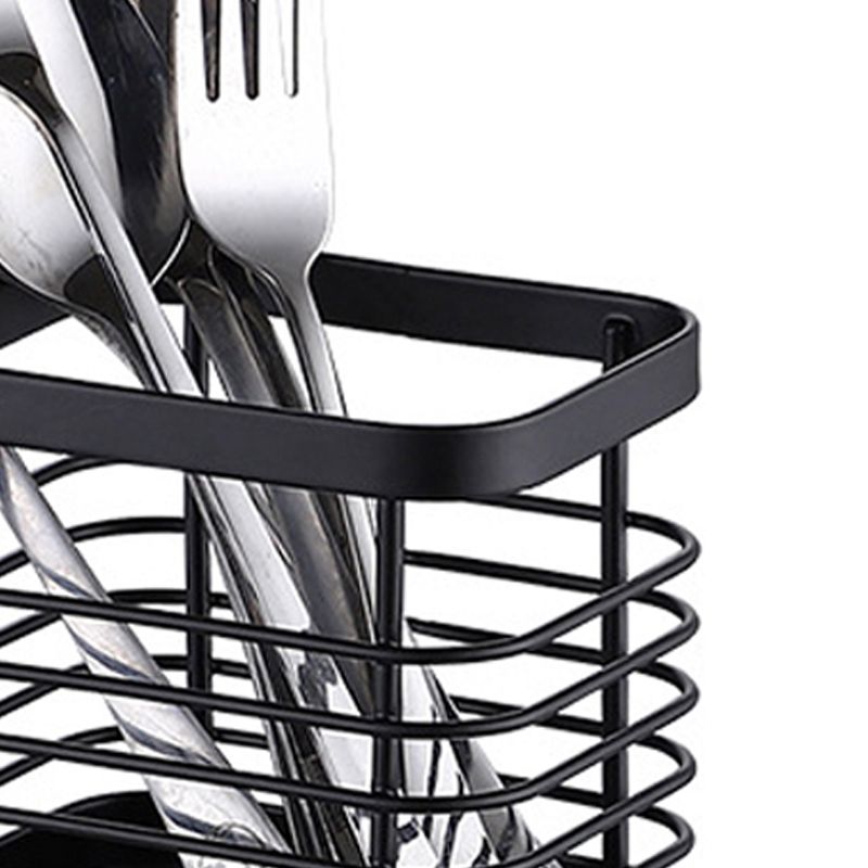 Utensil Holder Drying Rack Stainless Steel Draining Basket Wall Mount No view 4