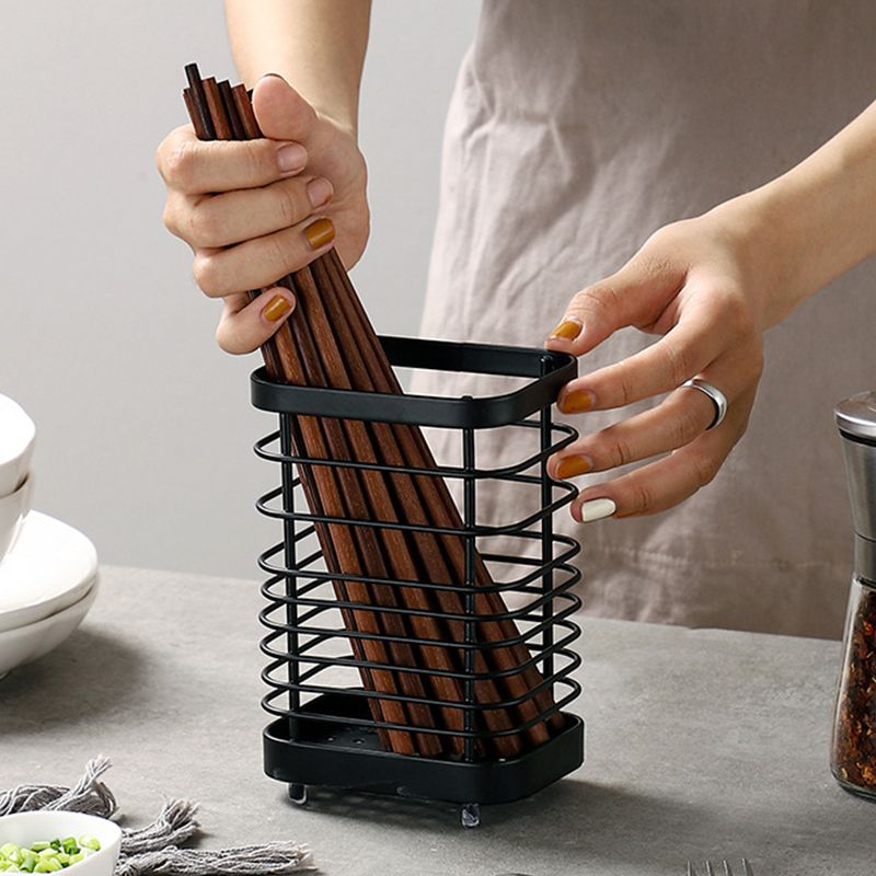 Utensil Holder Drying Rack Stainless Steel Draining Basket Wall Mount No view 5