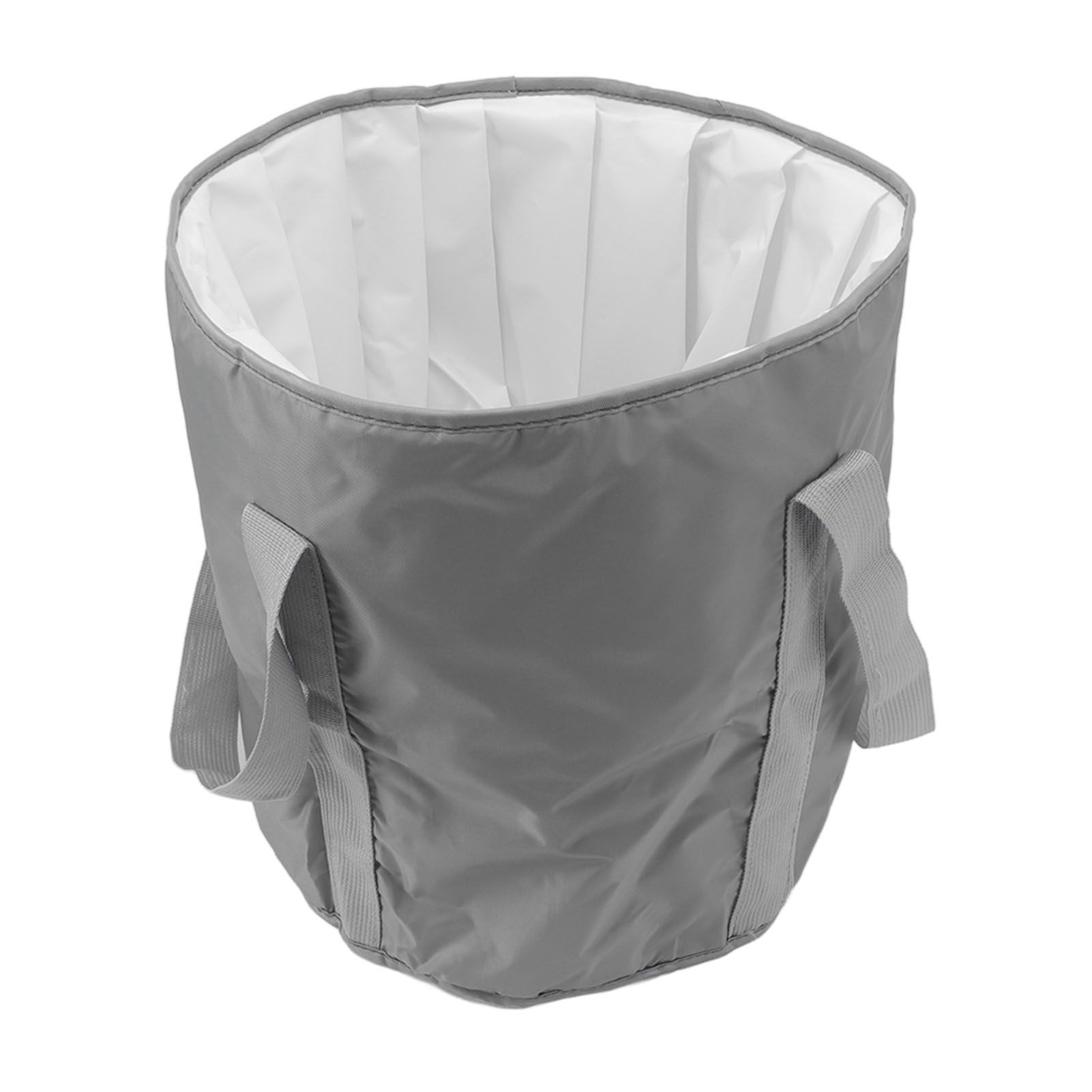 Foldable Foot Tub Polyester Double Layer Collapsible Camping Bucket with view 3