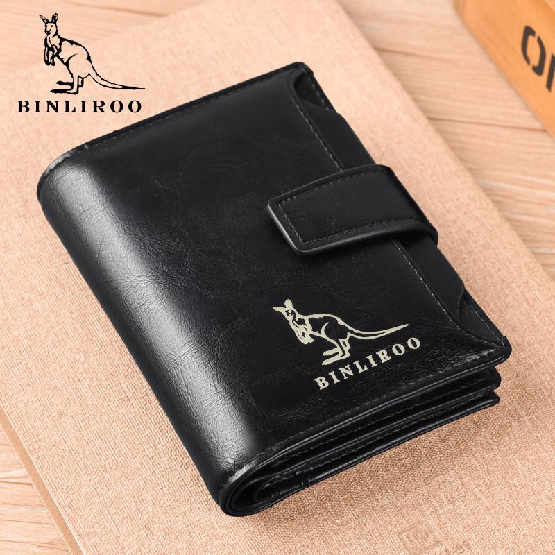 PU Leather Men Wallet Zipper No Degaussing Multi Screens Vertical Vintage Male view 5