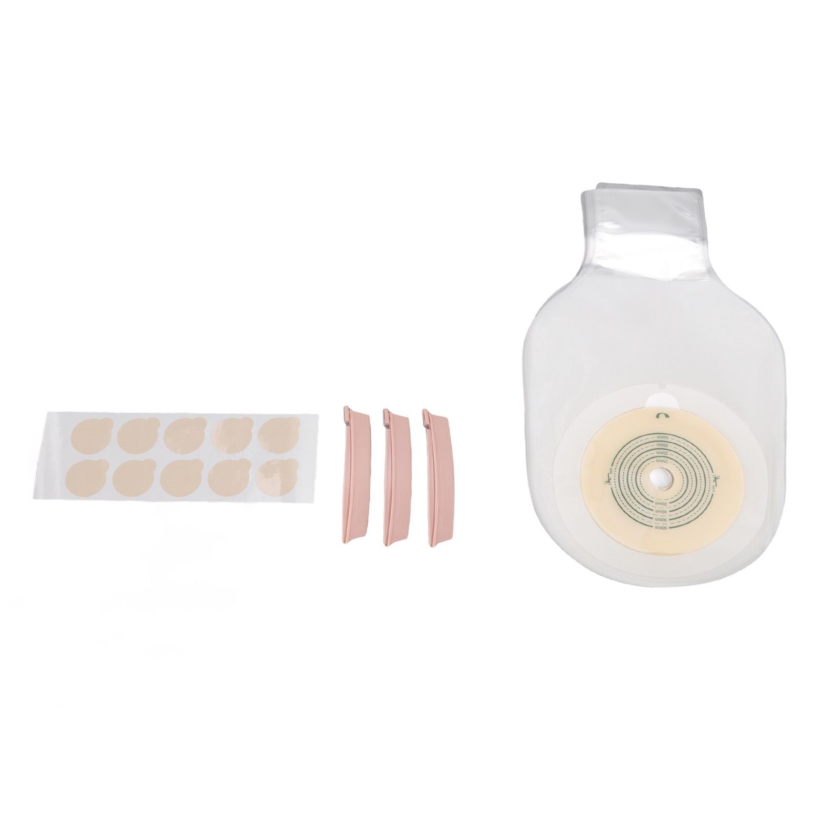 10pcs Colostomy Bags Double Layer Glue One Piece Molding Drainable Pouches for view 9