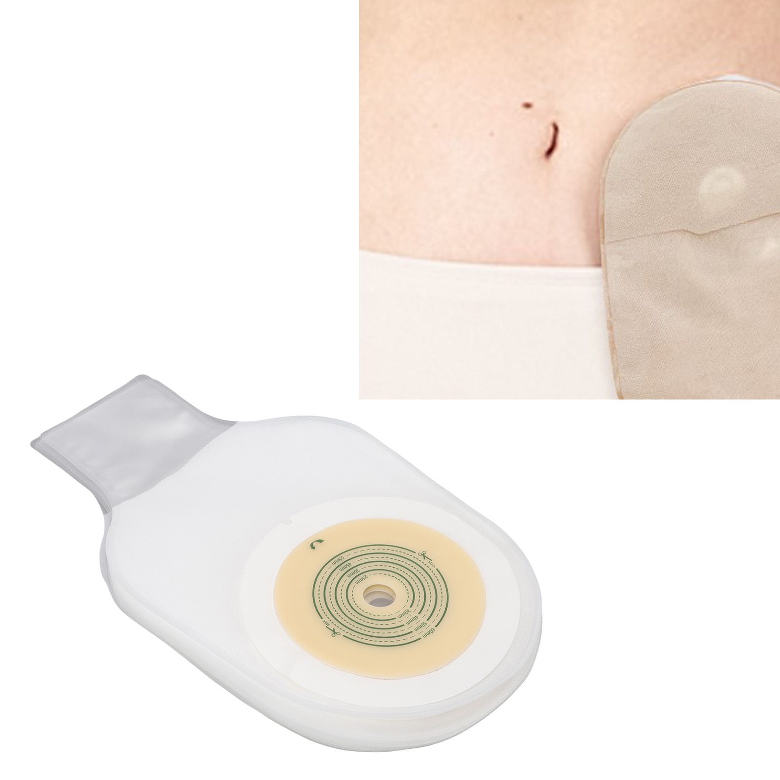 10pcs Colostomy Bags Double Layer Glue One Piece Molding Drainable Pouches for view 11