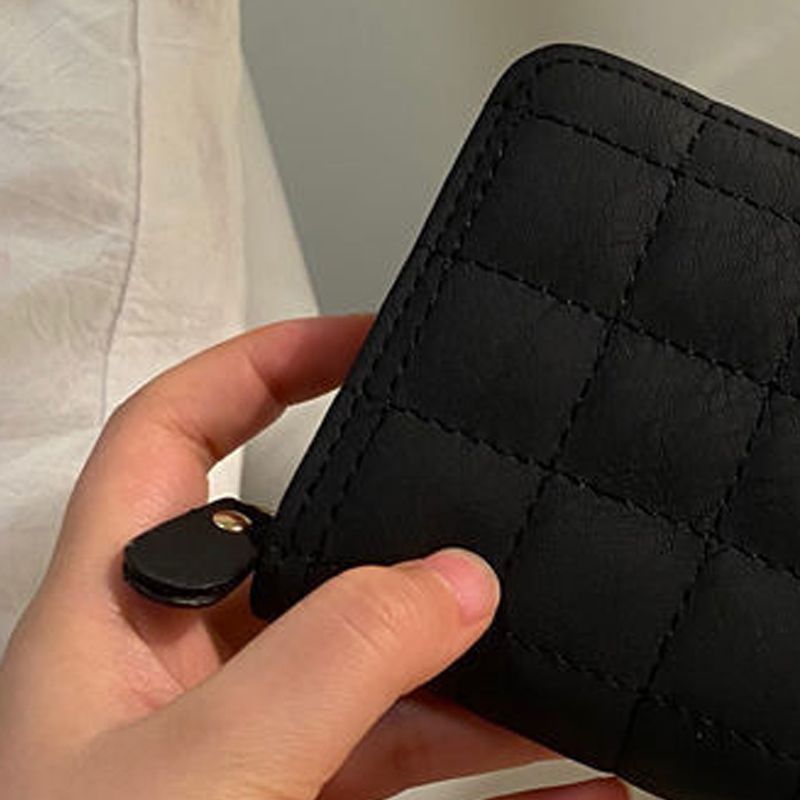 Wallet PU Leather Large Capacity 2 Fold 8 Card Slot Zipper Design for Keys view 3