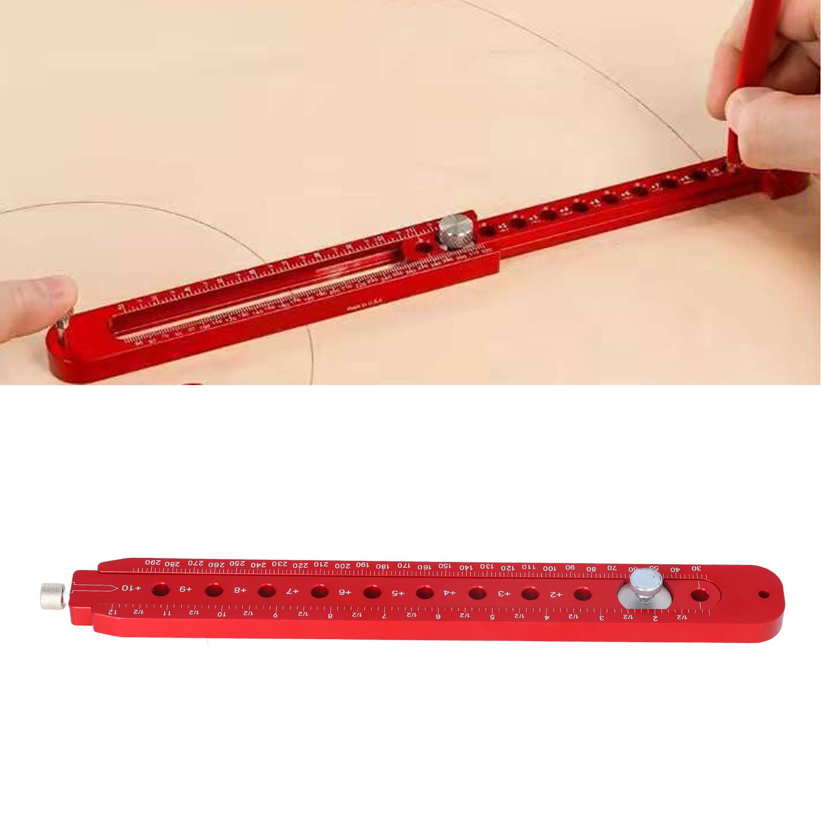 Woodworking Circle Ruler Aluminium Alloy Adjustable Woodworking Circular view 11