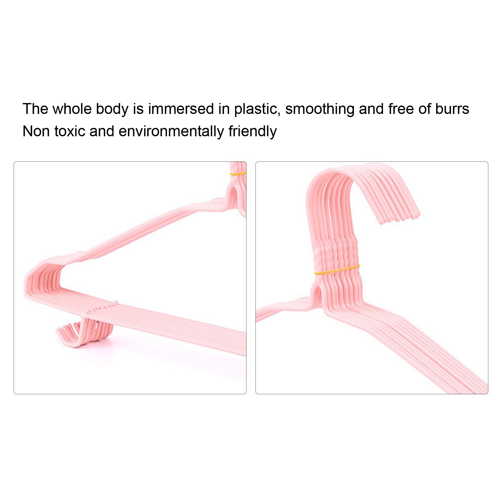 30 Pcs Clothes Hangers Hook Design Anti Skid Environmentally Friendly Metal view 4