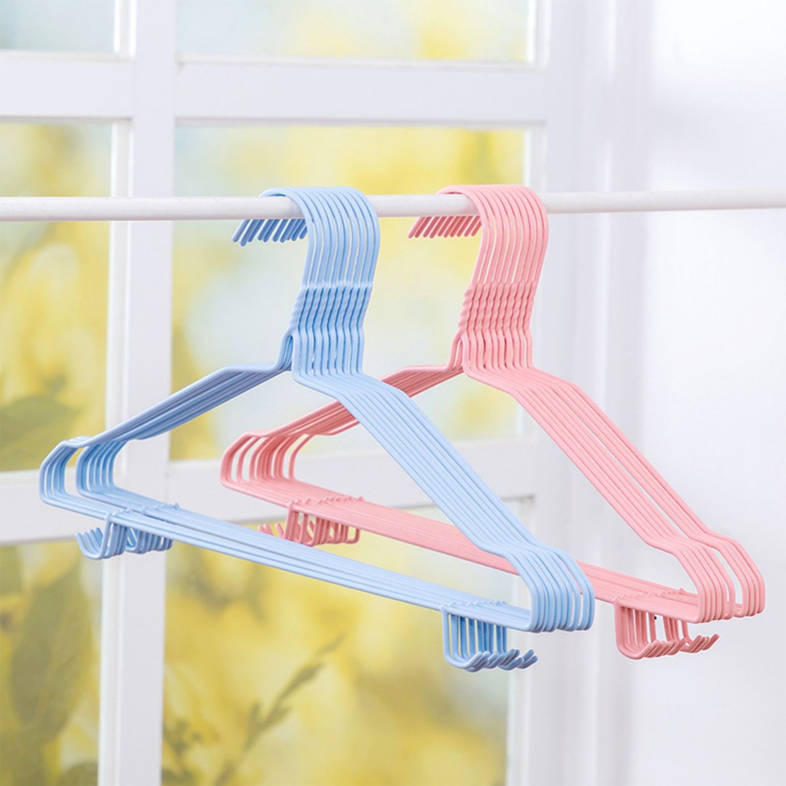 30 Pcs Clothes Hangers Hook Design Anti Skid Environmentally Friendly Metal view 8