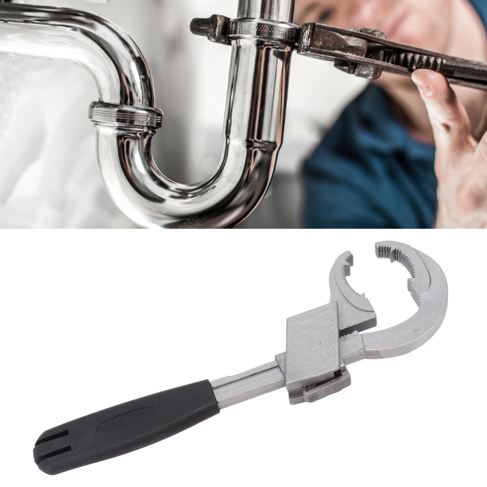 Universal Adjustable Wrench Multifunctional Aluminum Alloy Bathroom Wrench view 11