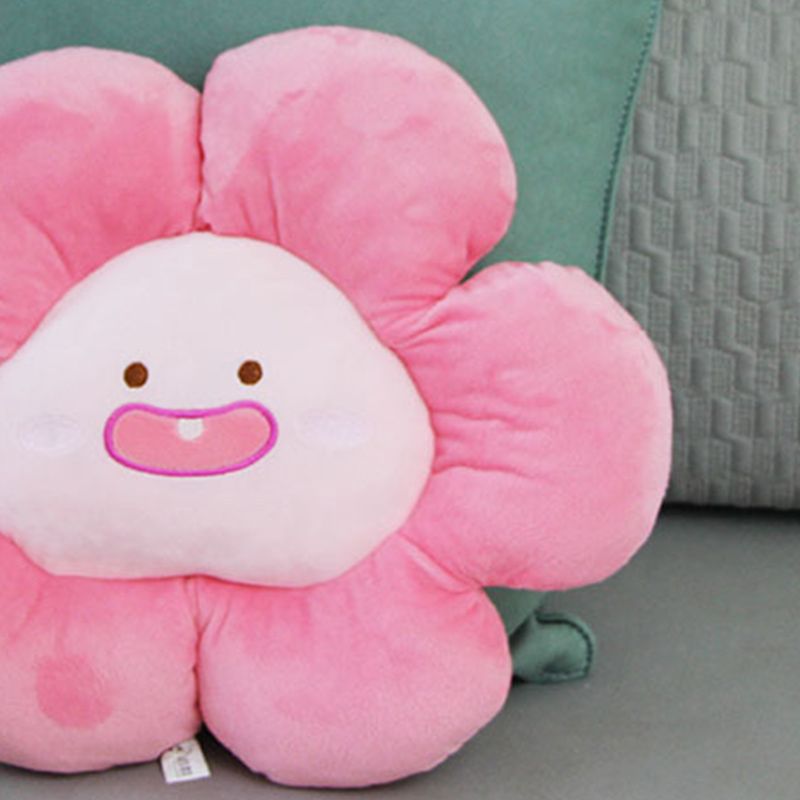Flower Throw Seating Cushion Multipurpose Padded Soft Cute Flower Nap Throw view 4
