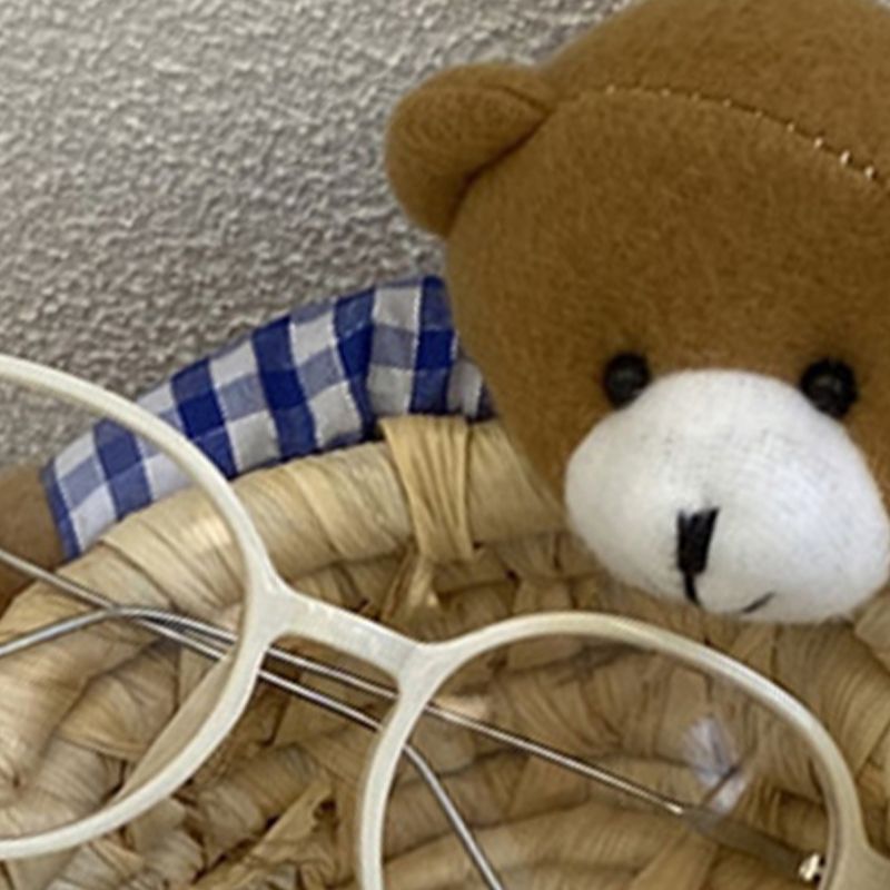 Cute Cartoon Bear Storage Basket Straw Storage Basket for Desktop Office Bedroom M view 10