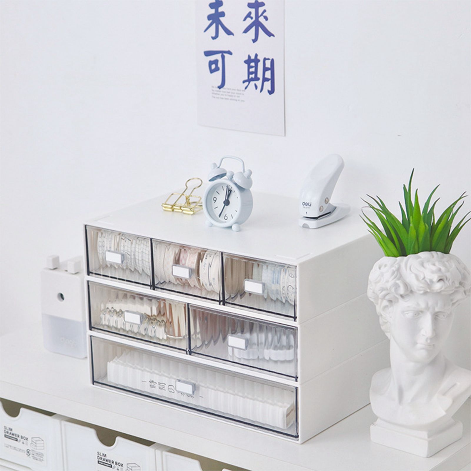 Desktop Drawer Organizer Waterproof Dustproof Plastic DIY Combination Multi view 5