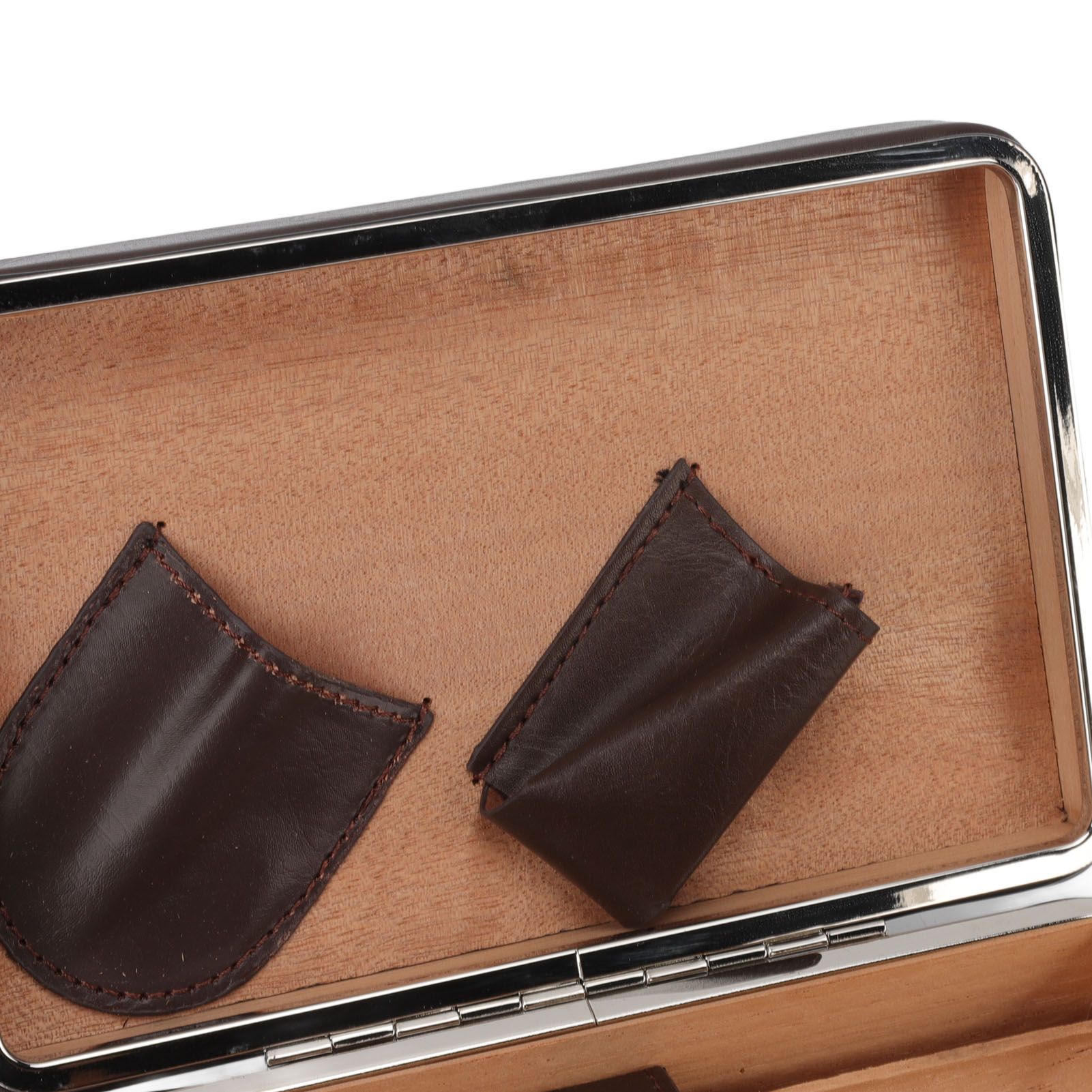 Cigar Holder Case Portable Travel Leather Cigar Humidor Case with Cedarwood view 15