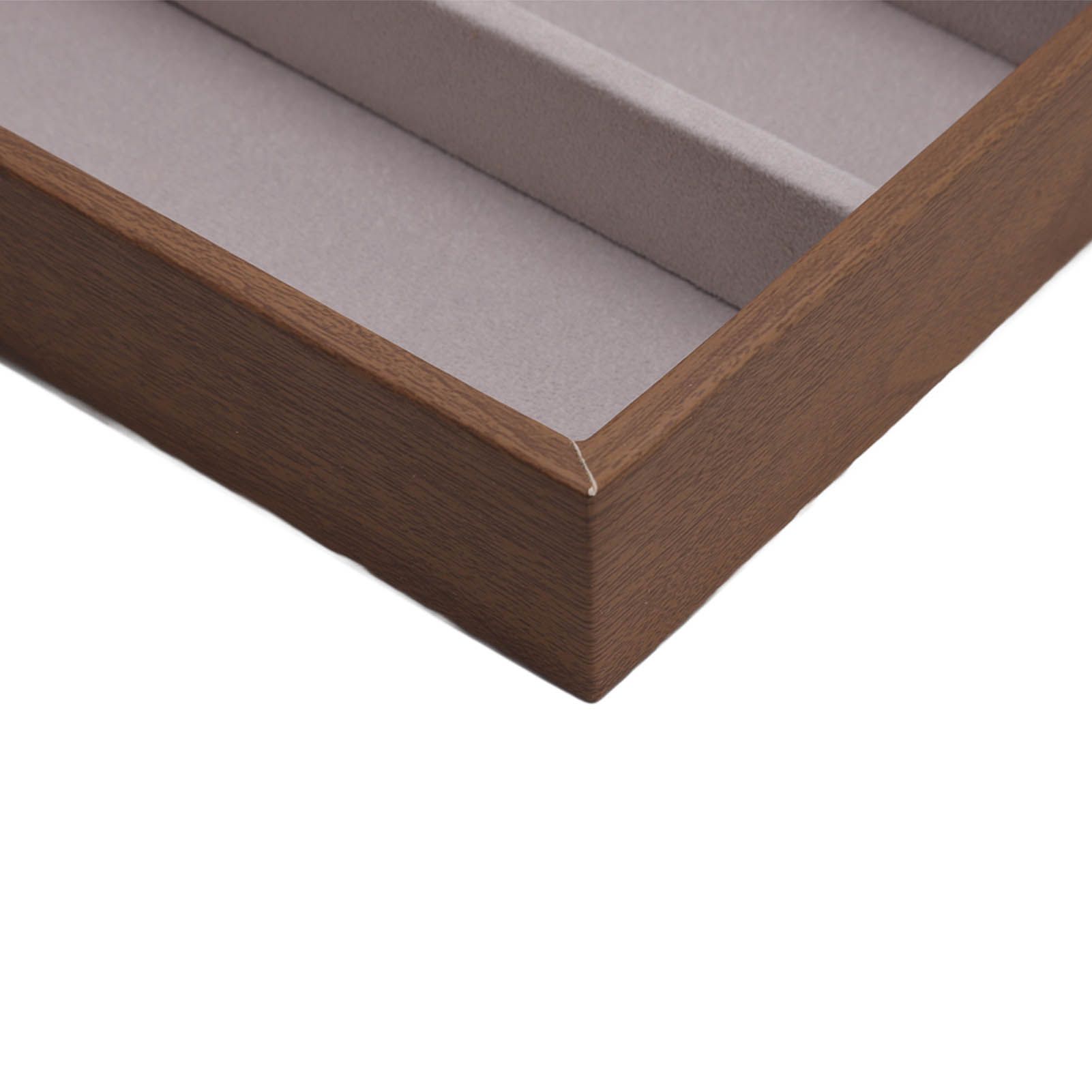 Eyeglass Display Organizer Wood Grain 6 Compartments Glasses Display Tray view 13